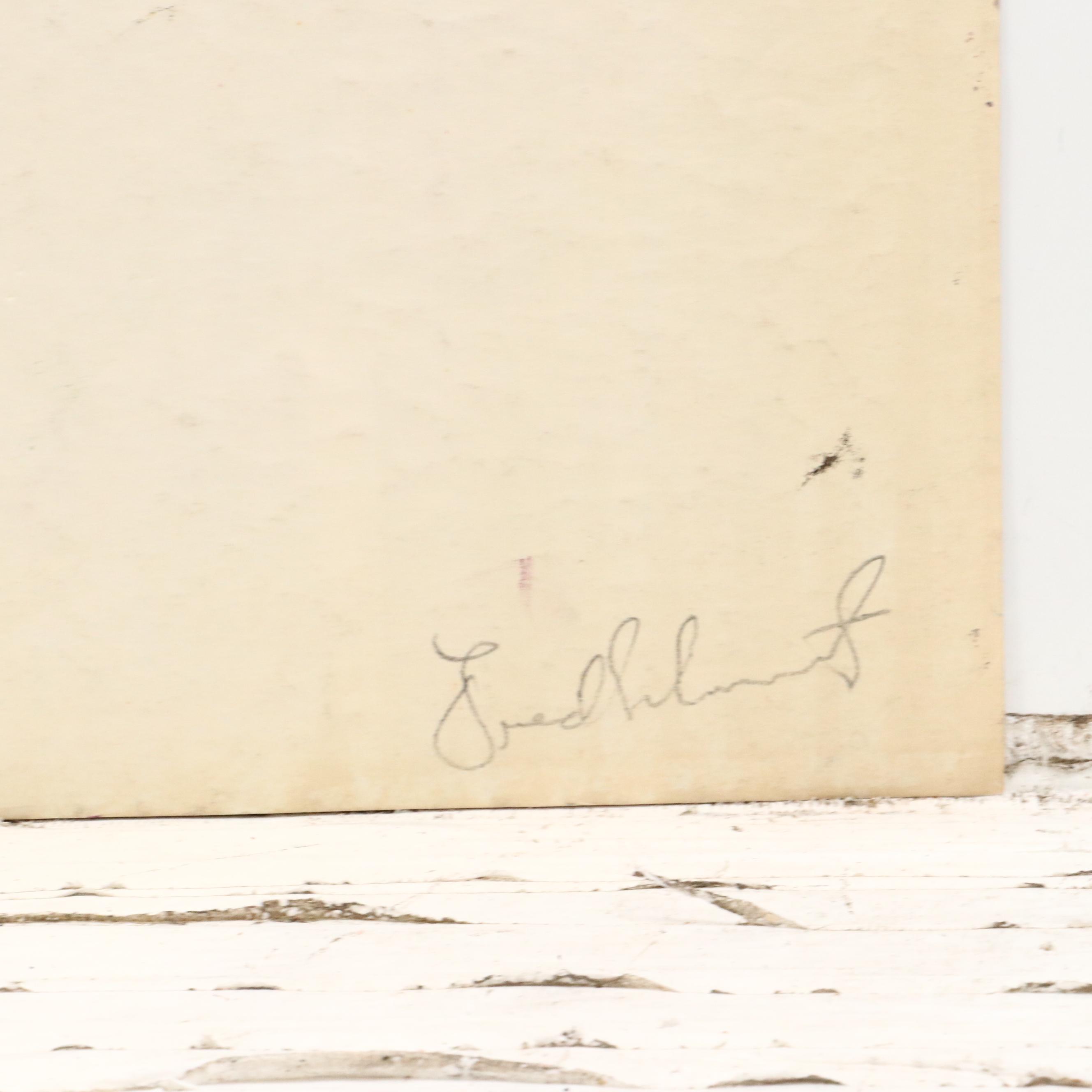 Fred R. Schwartz Modern Gouache and Watercolor Painting, Late 20th Century