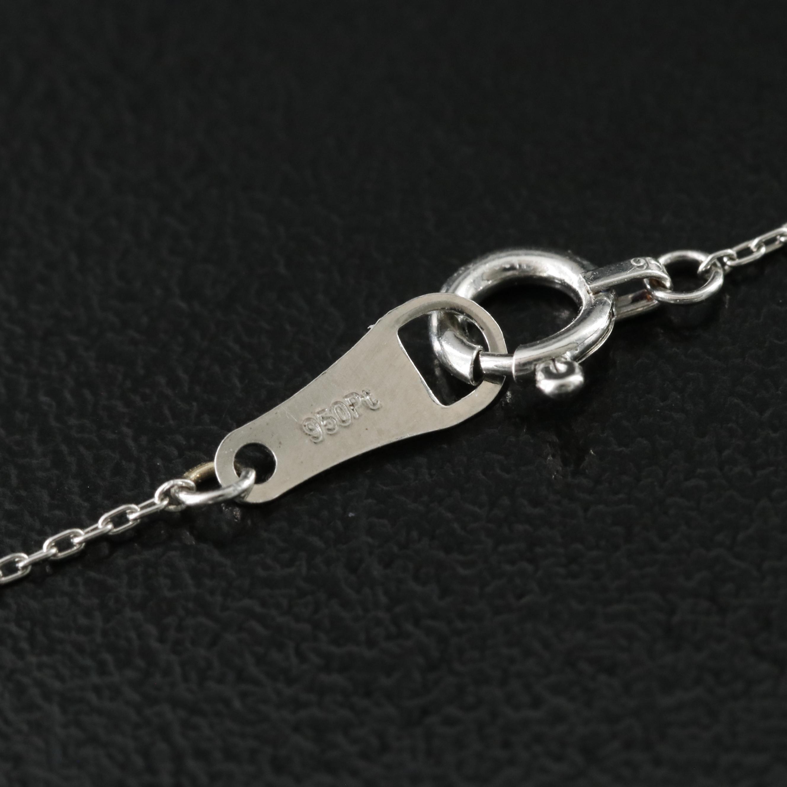 Art Deco Platinum 0.27 CTW Diamond Pendant Necklace