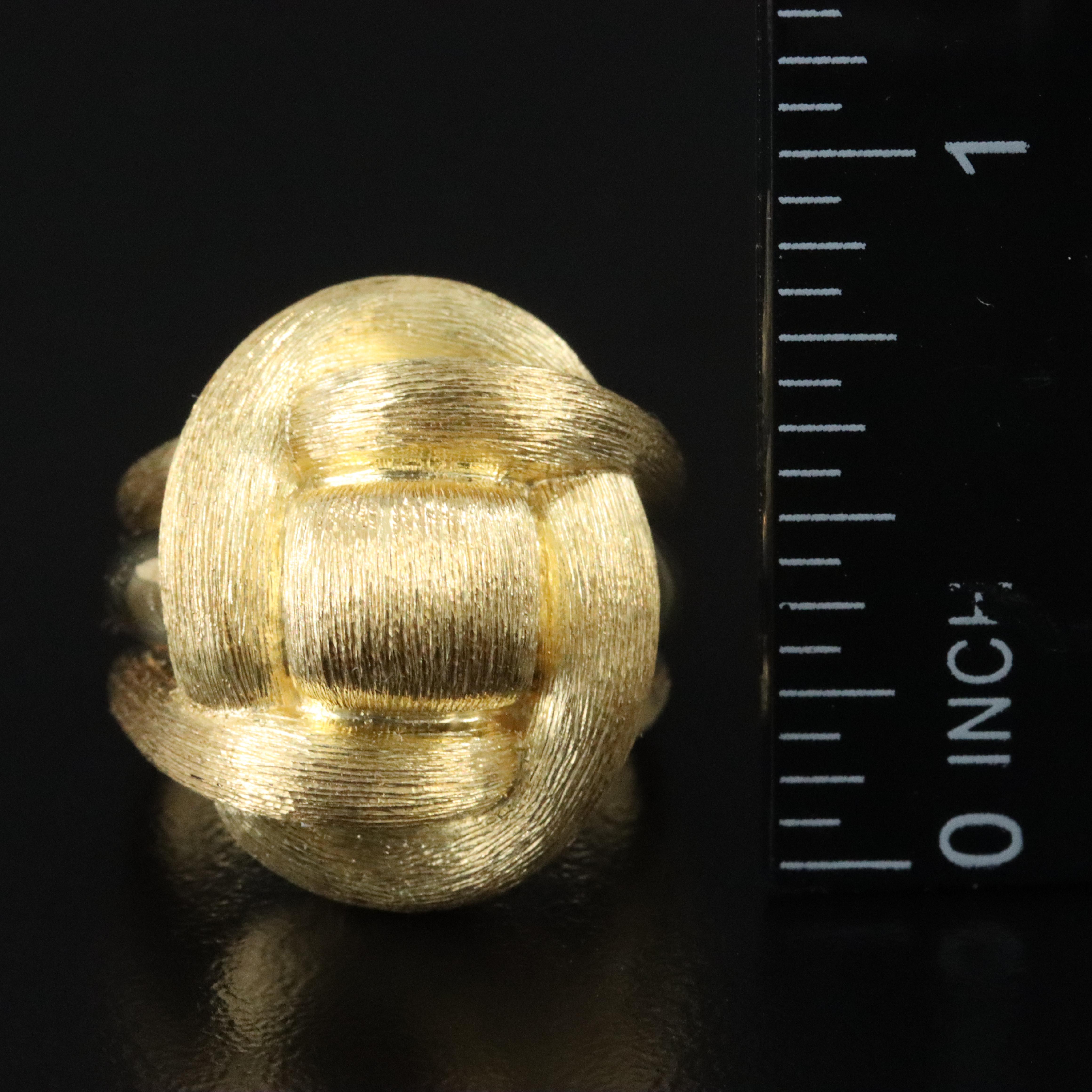 Henry Dunay 18K Knot Ring with Sabi Finish, Vintage