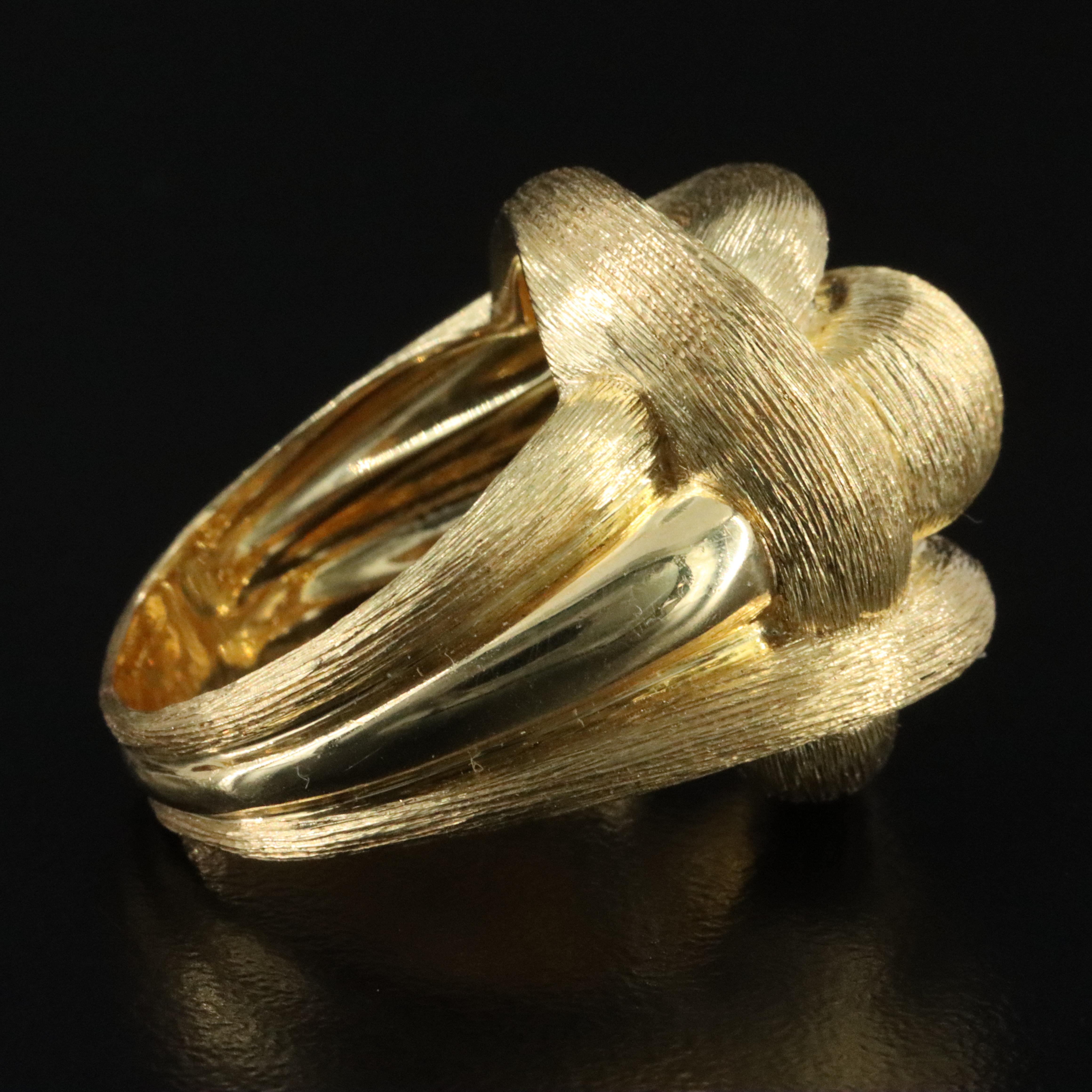 Henry Dunay 18K Knot Ring with Sabi Finish, Vintage