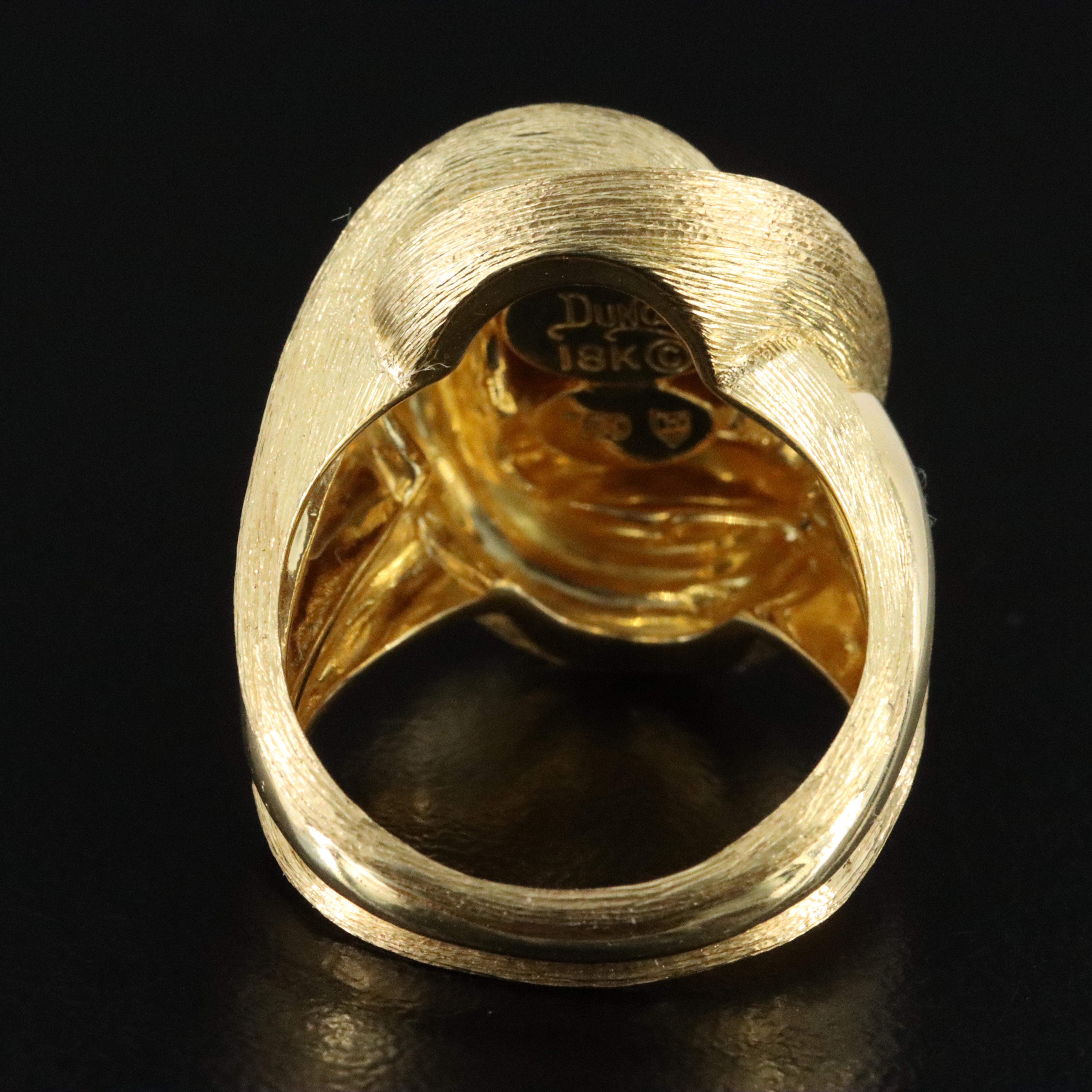 Henry Dunay 18K Knot Ring with Sabi Finish, Vintage