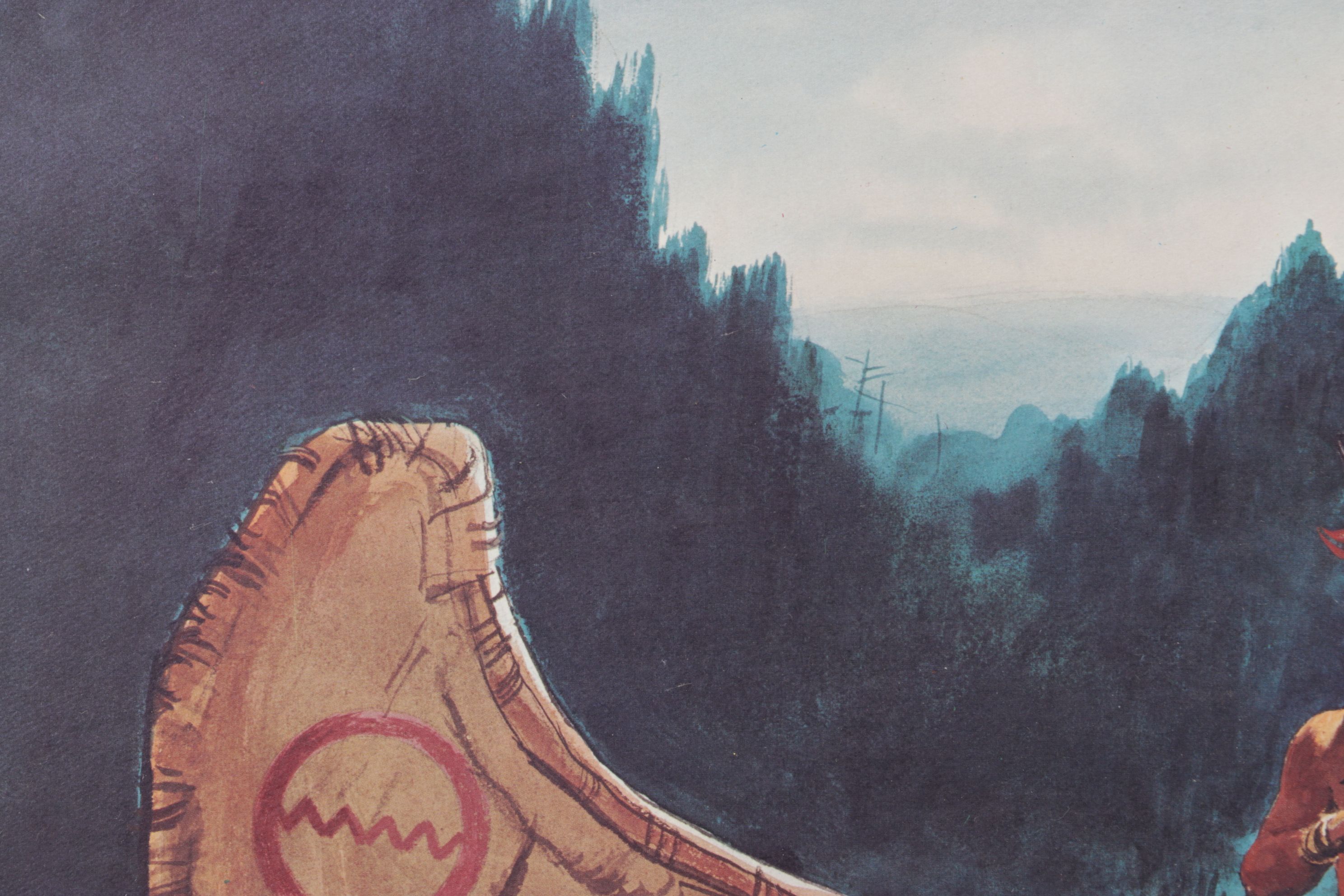 Offset Lithograph After Lyle Tayson Sr. "Indian in the Cuyahoga", 1956