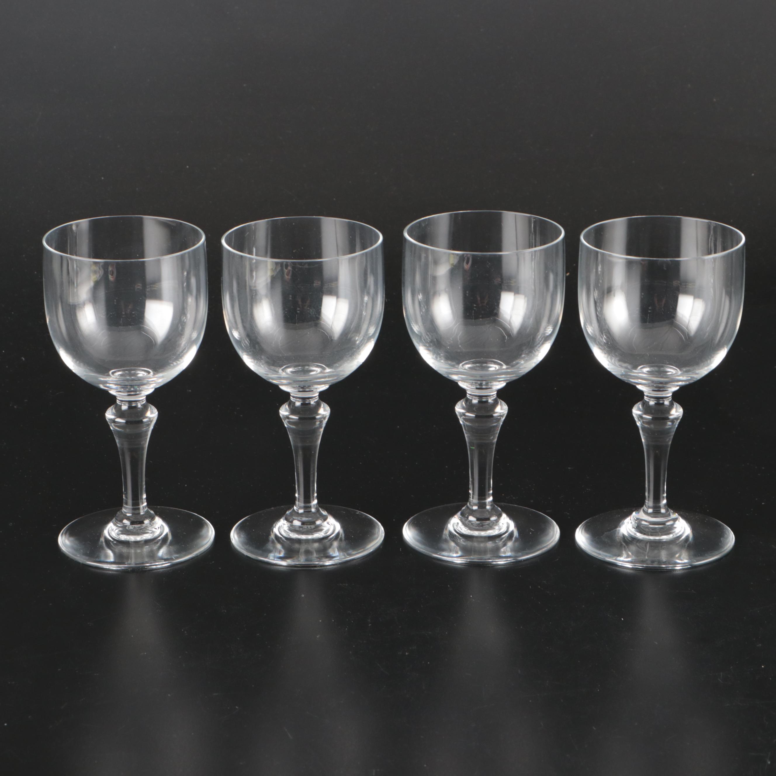 Baccarat "Normandie" Crystal Claret Wine Glasses, Mid to Late 20th Century