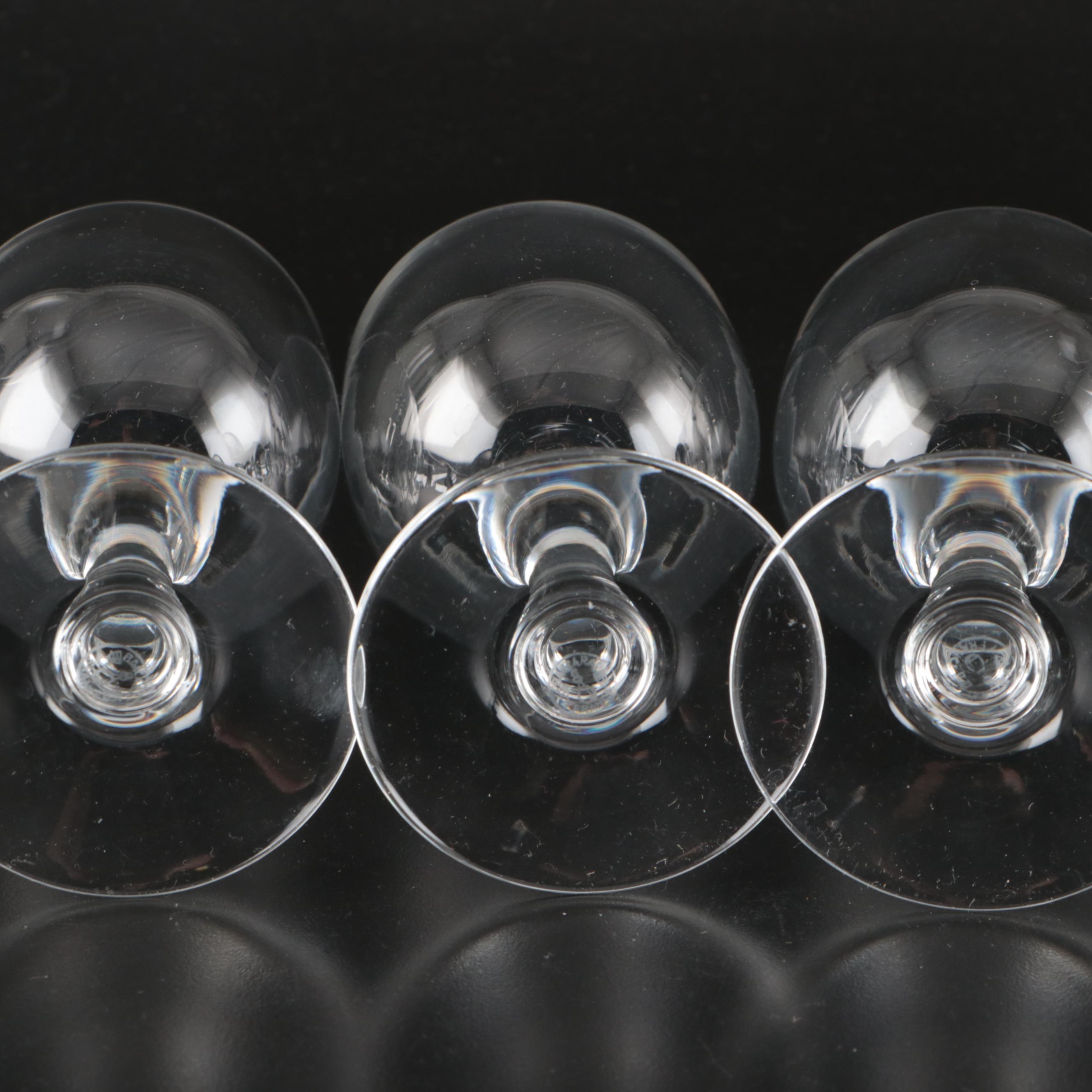 Baccarat "Normandie" Crystal Claret Wine Glasses, Mid to Late 20th Century