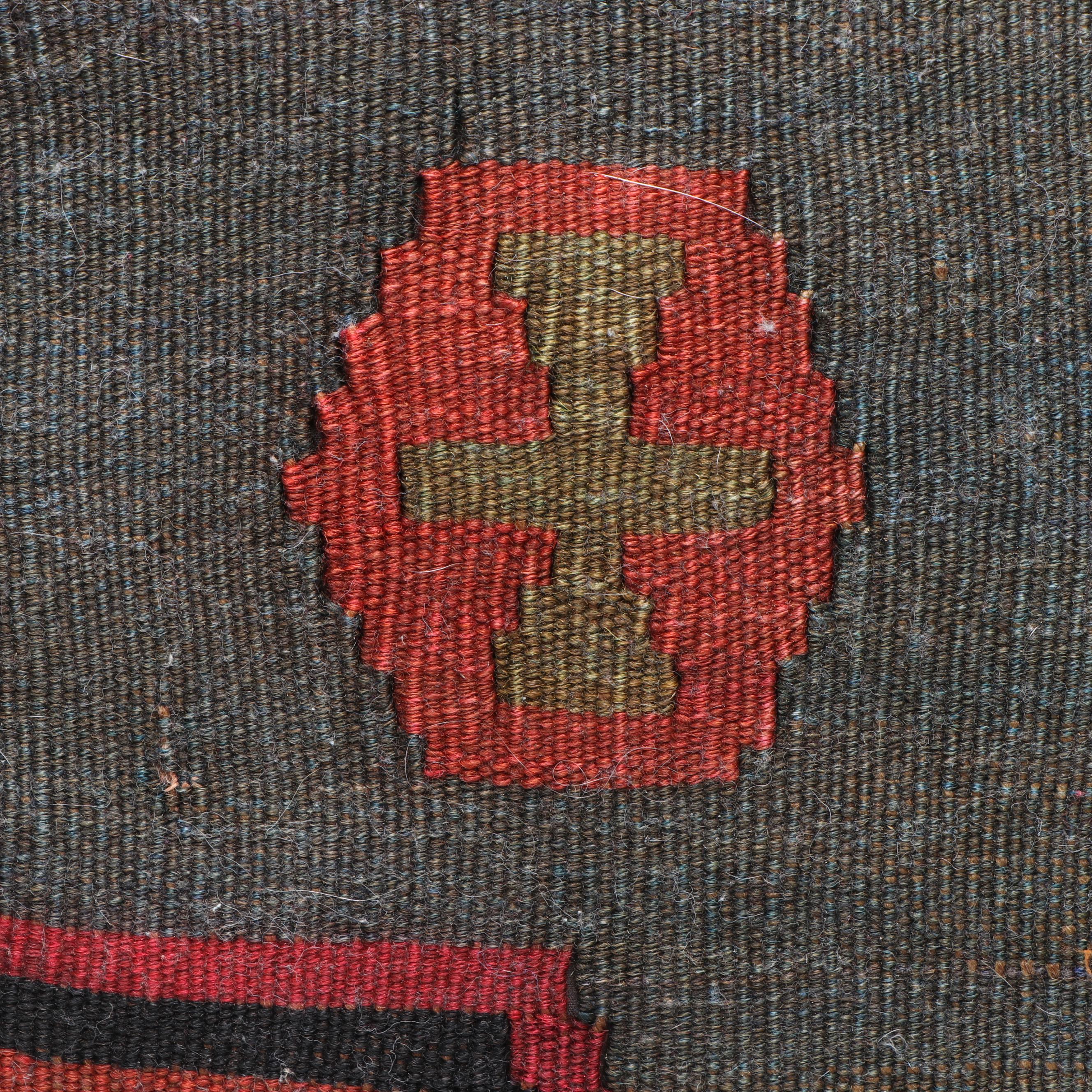 Handwoven Turkish Kilim Rug Faced Accent Pillows