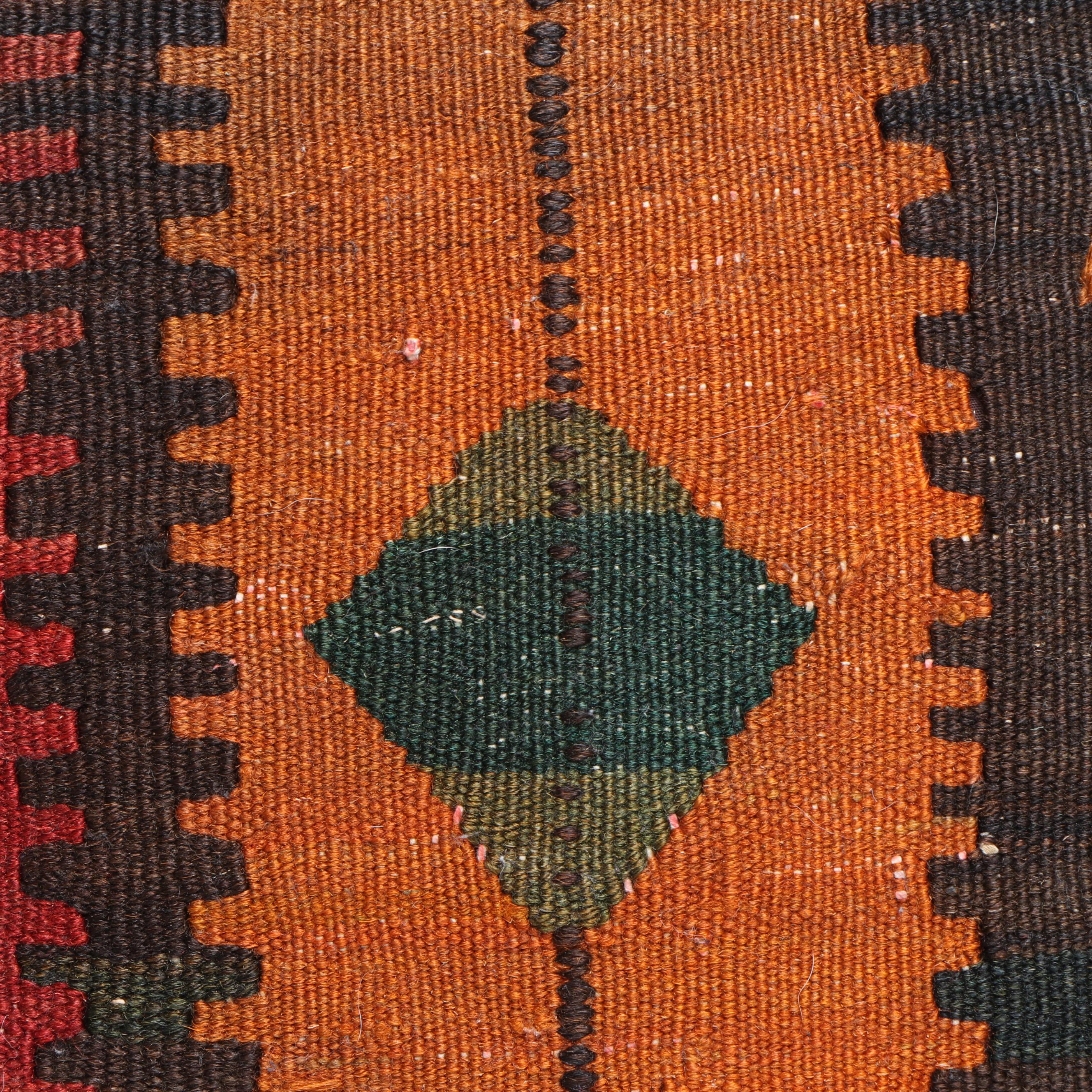 Handwoven Turkish Kilim Rug Faced Accent Pillows