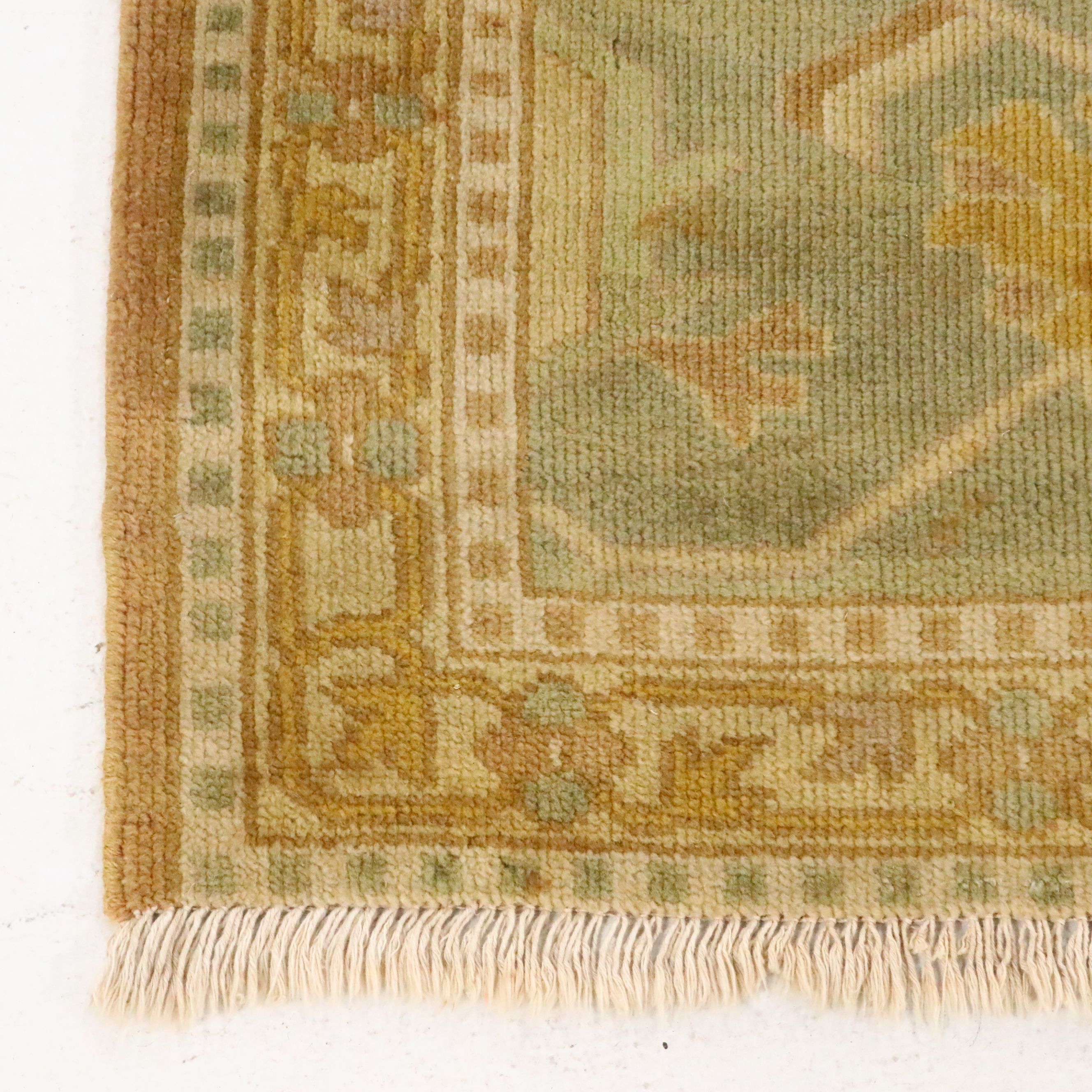 8'3 x 9'9 Hand-Knotted Turkish Oushak Area Rug