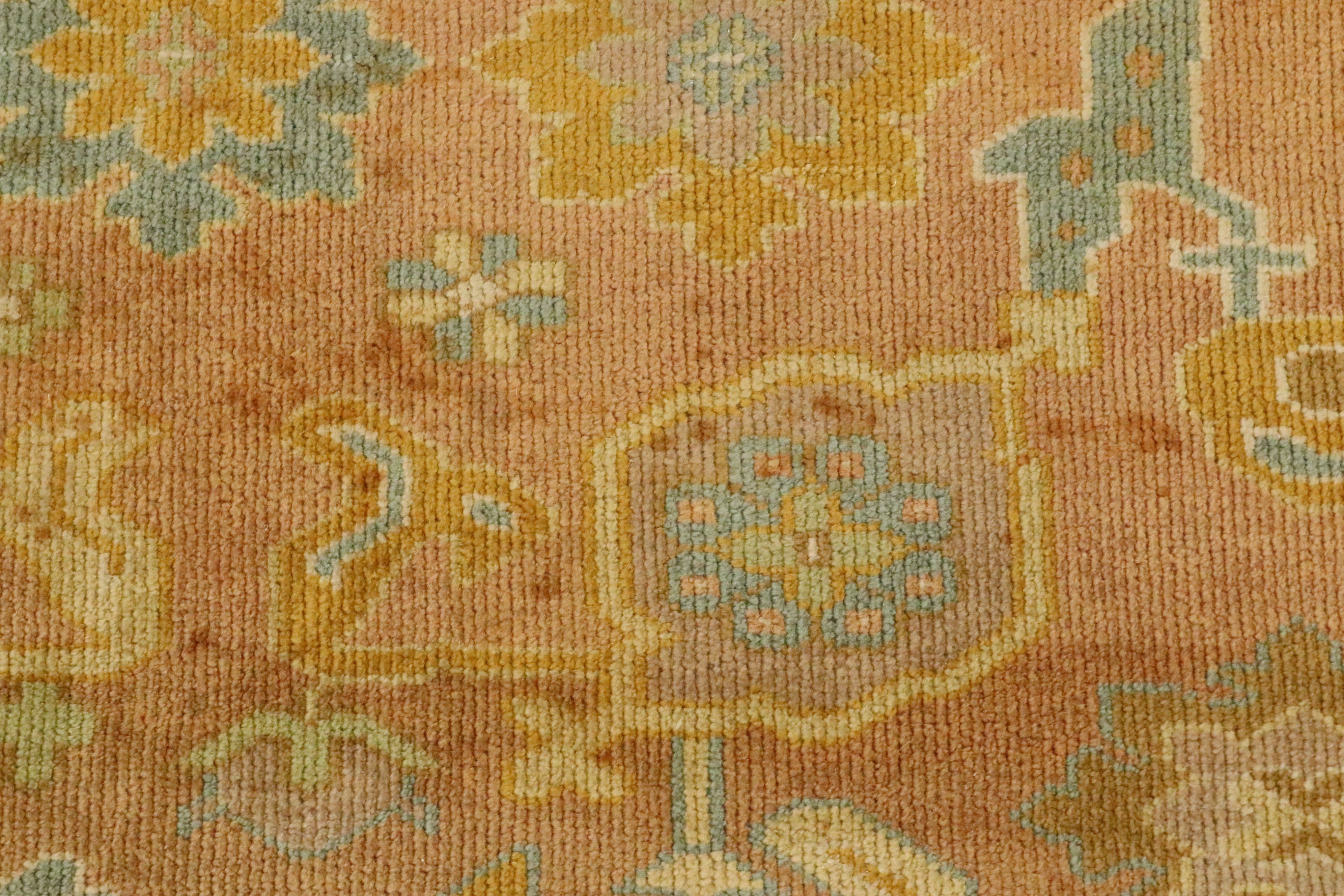 8'3 x 9'9 Hand-Knotted Turkish Oushak Area Rug