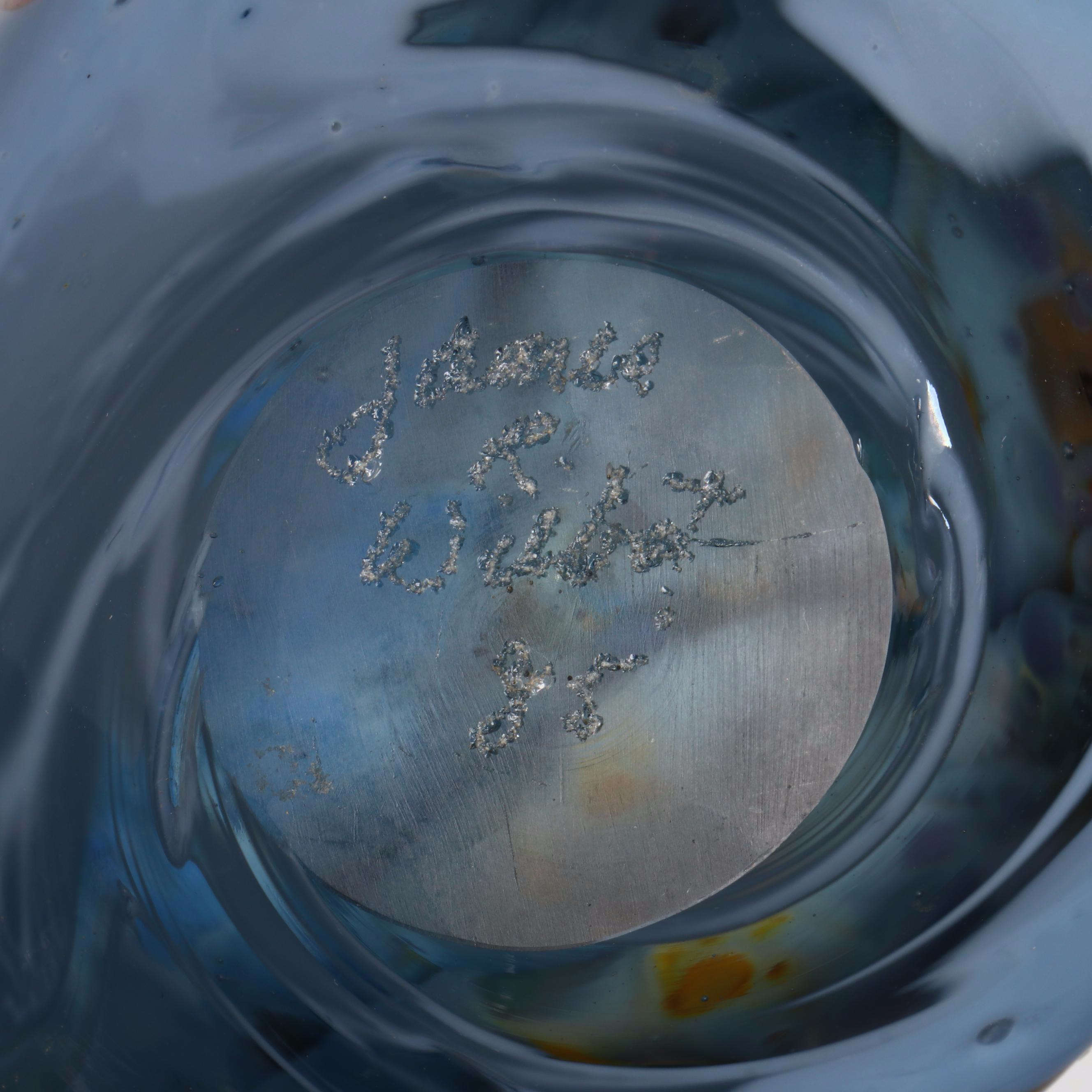 James R. Wilbat Art Glass Paperweight, 1985