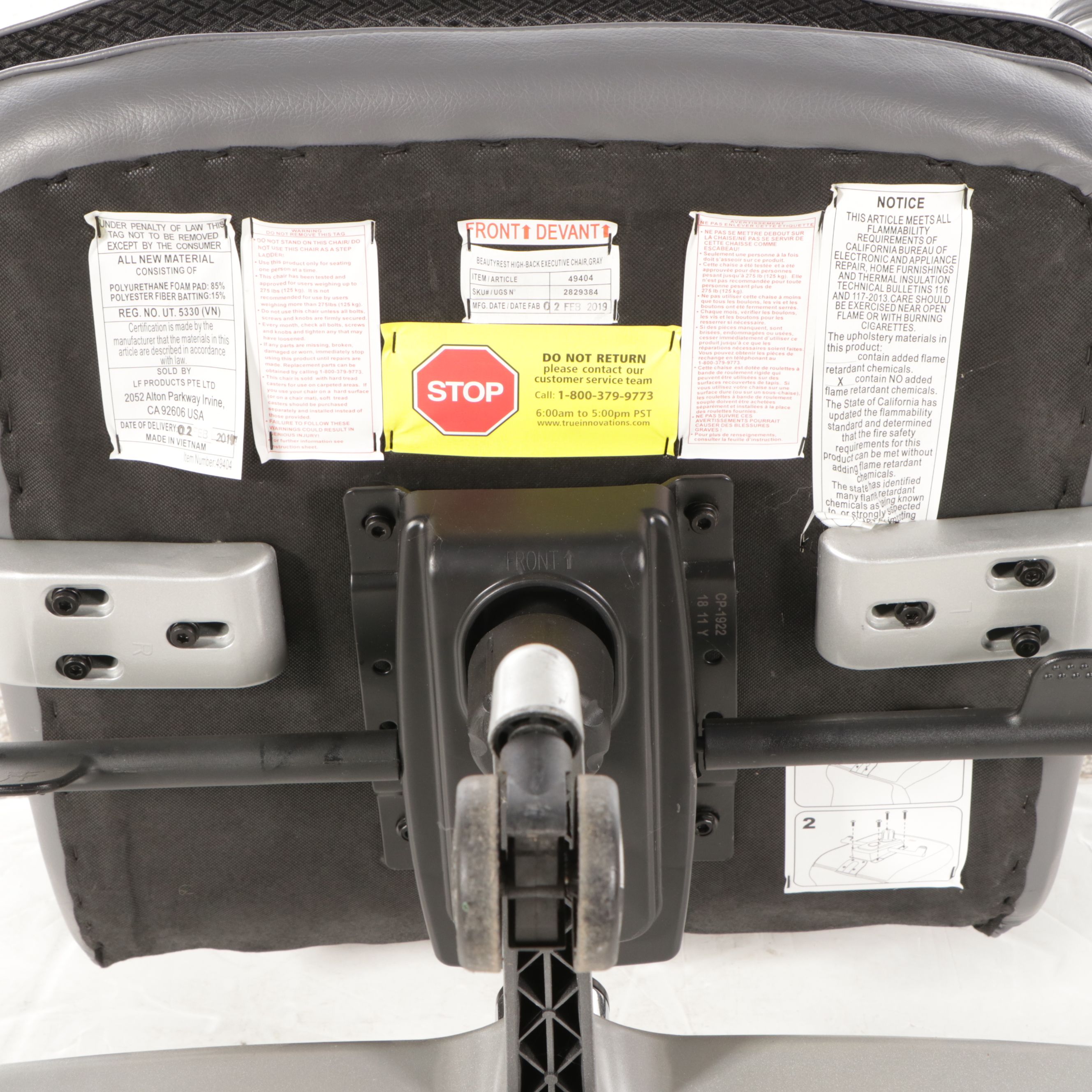 Beautyrest Contemporary Modern Faux Leather Office Chair