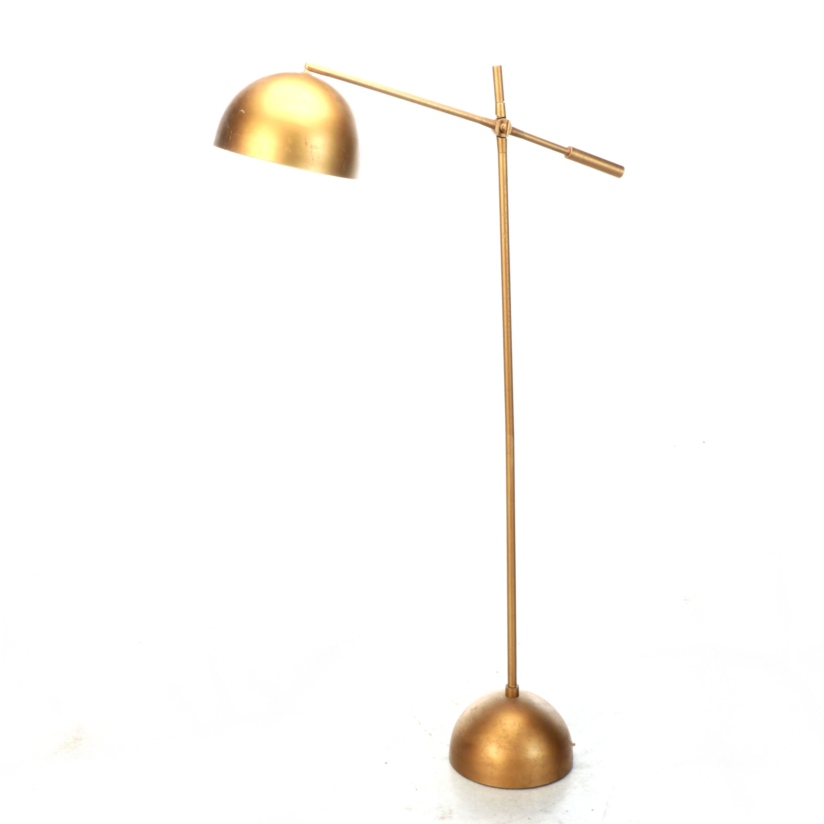 Postmodern Cantilever Brushed Gold Floor Lamp