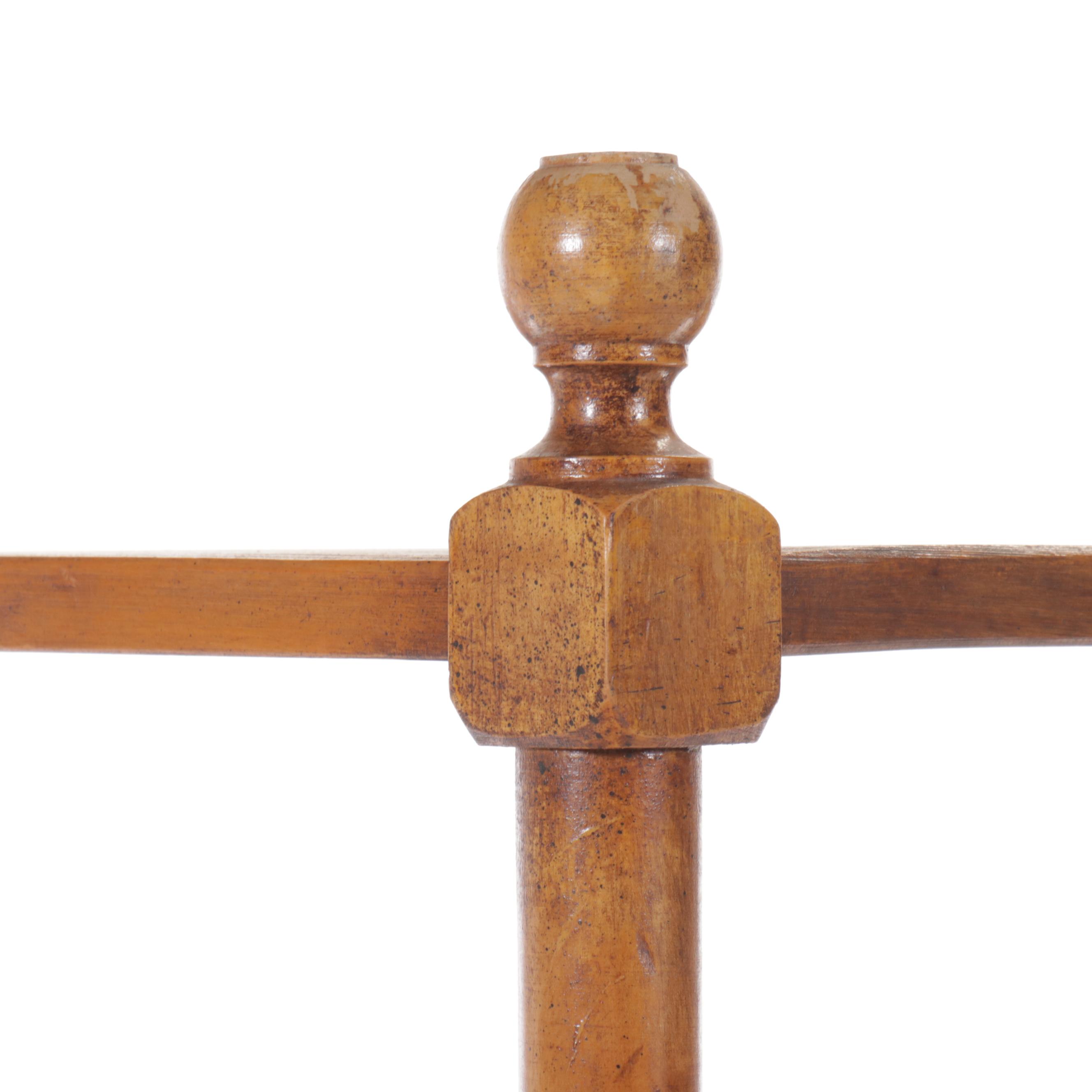 Vintage Bamboo Turned Wooden Étagère