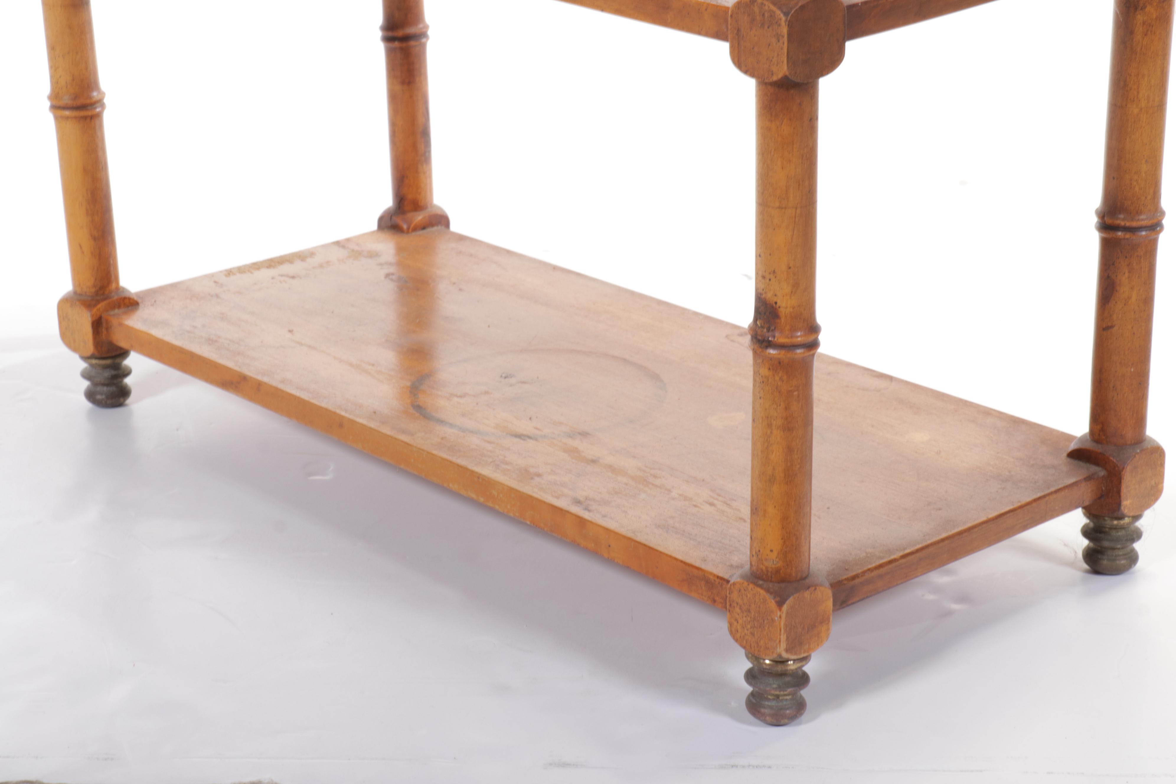 Vintage Bamboo Turned Wooden Étagère