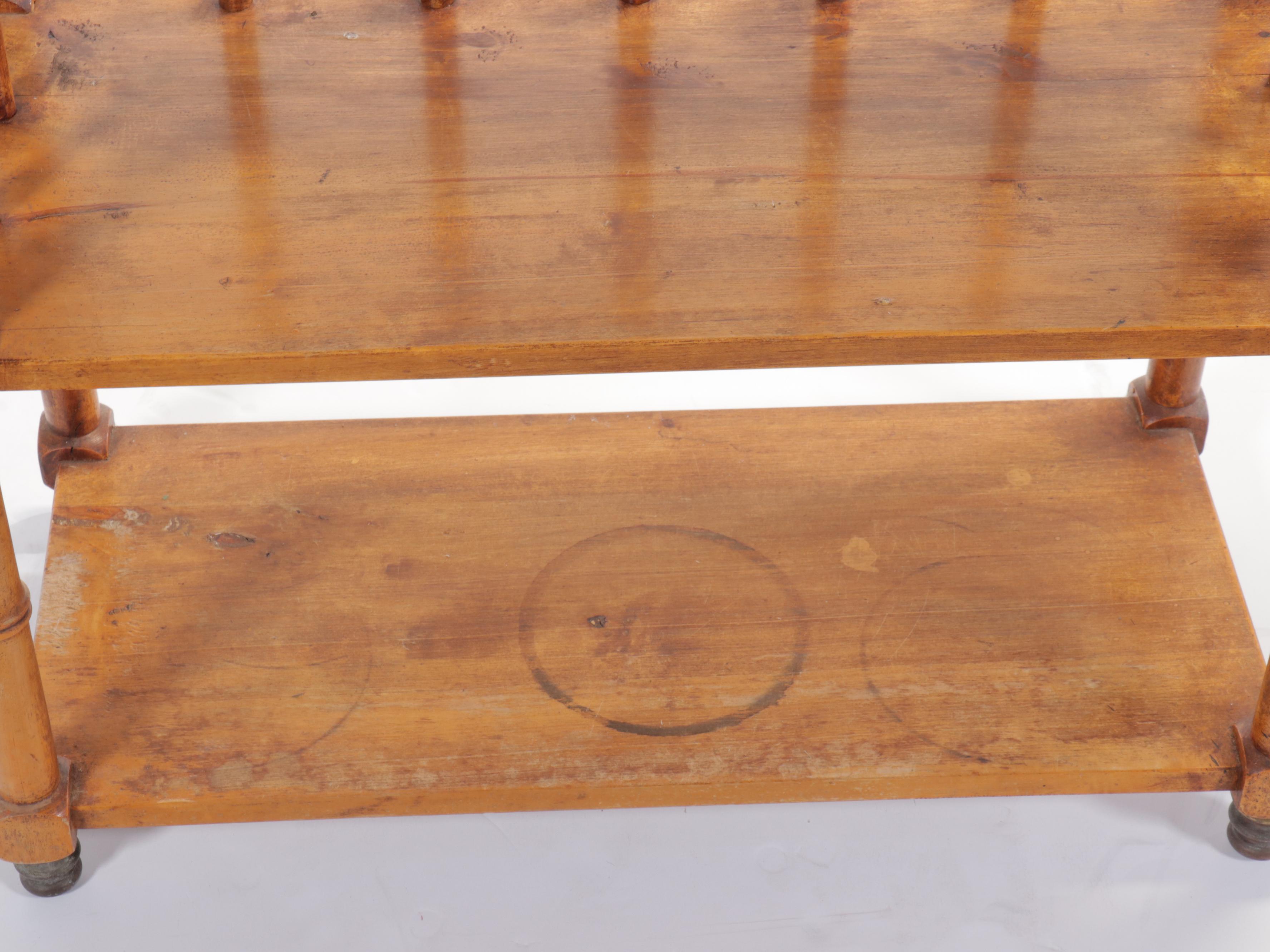 Vintage Bamboo Turned Wooden Étagère