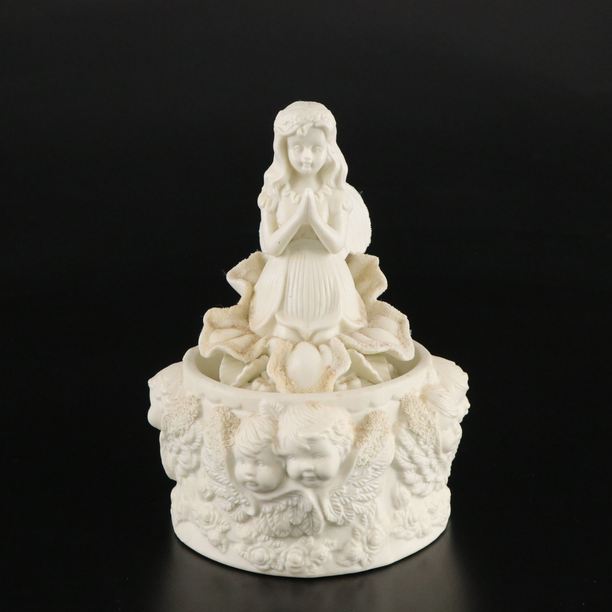 Angel and Cherub Figurines with Votive Candle Cover