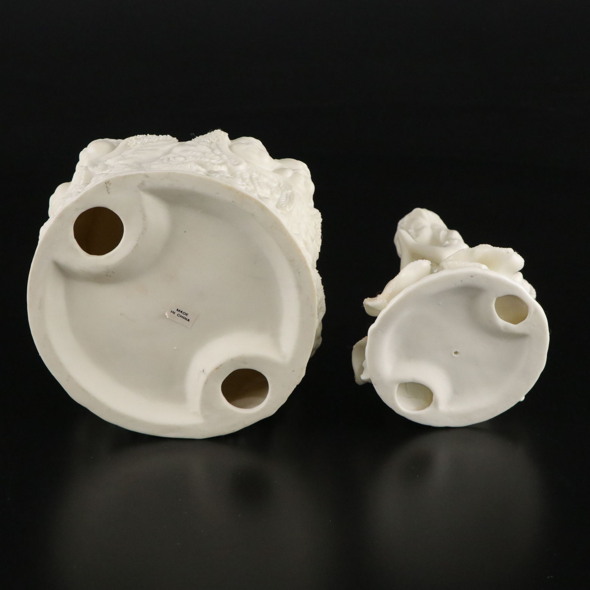 Angel and Cherub Figurines with Votive Candle Cover