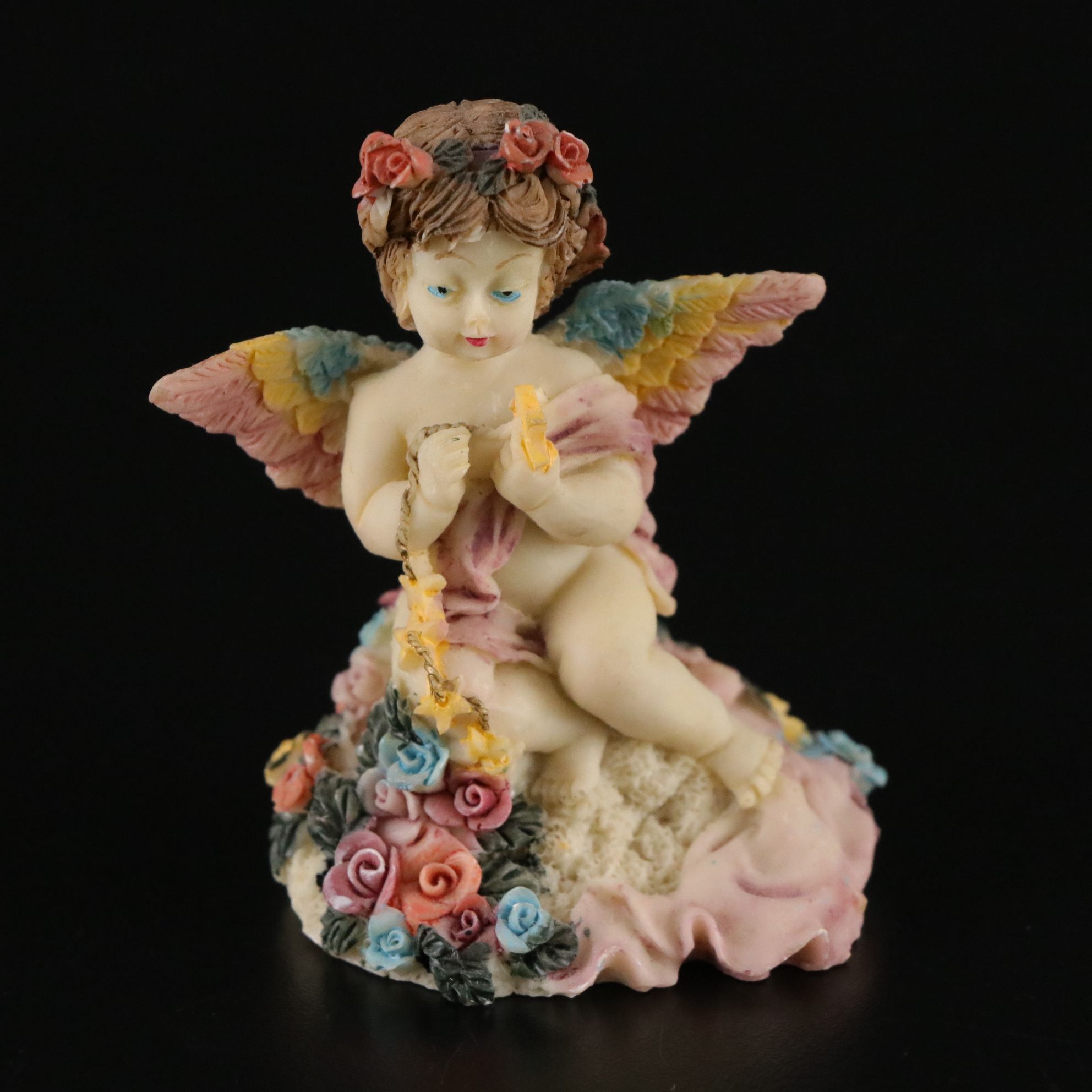 Angel and Cherub Figurines with Votive Candle Cover