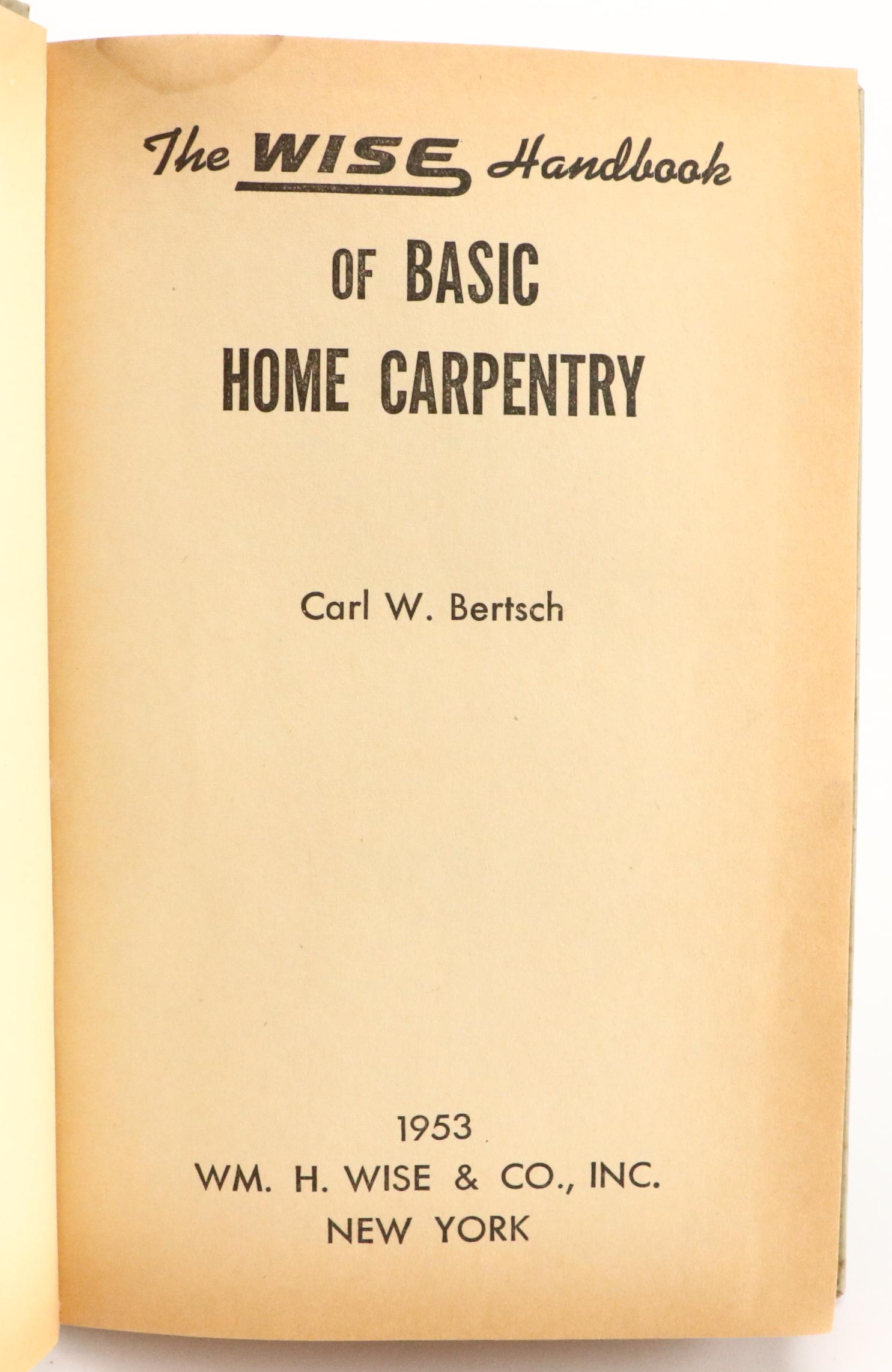 "Basic Home Carpentry" and More Domestic Nonfiction Books