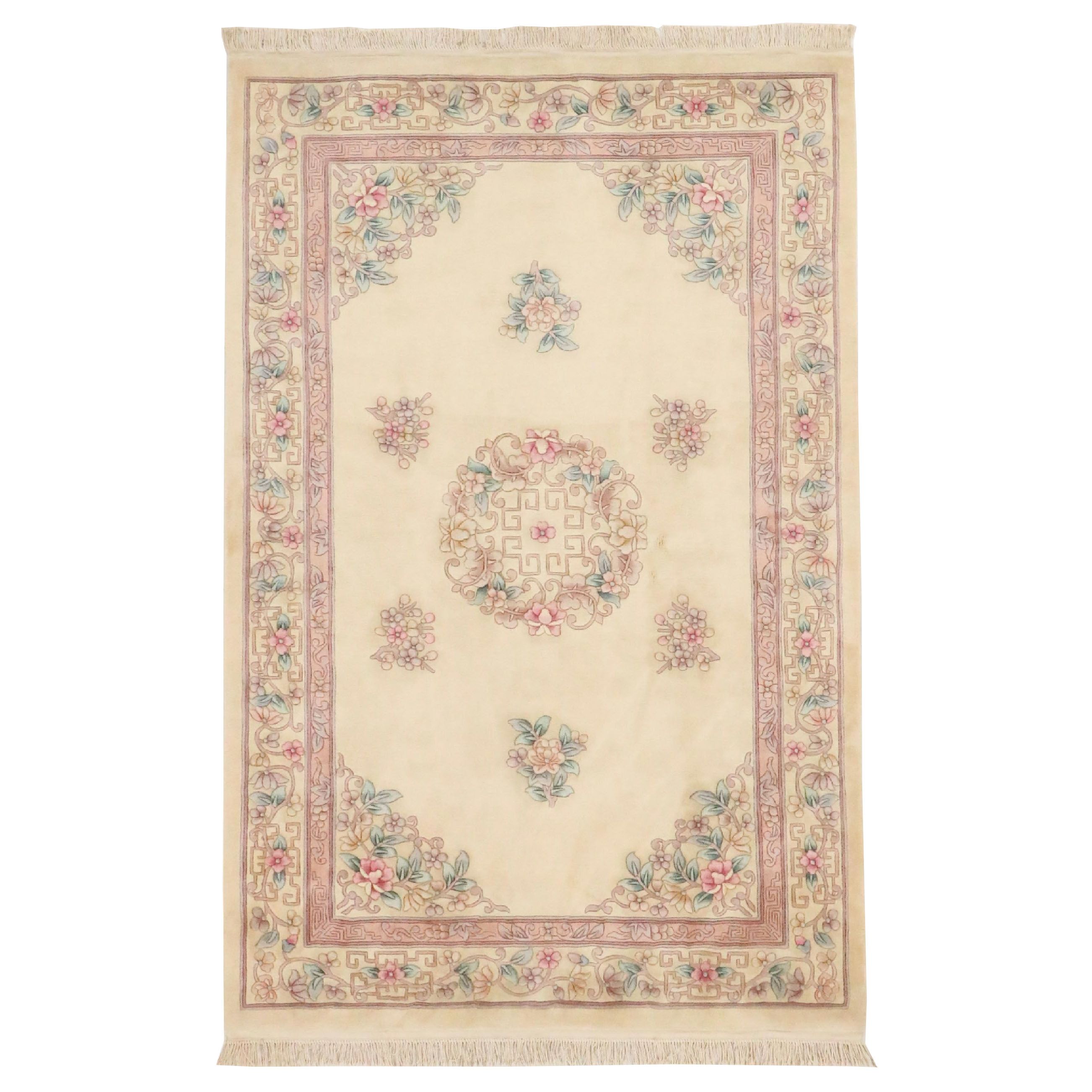 5'6 x 9' Hand-Knotted Chinese Peking Area Rug