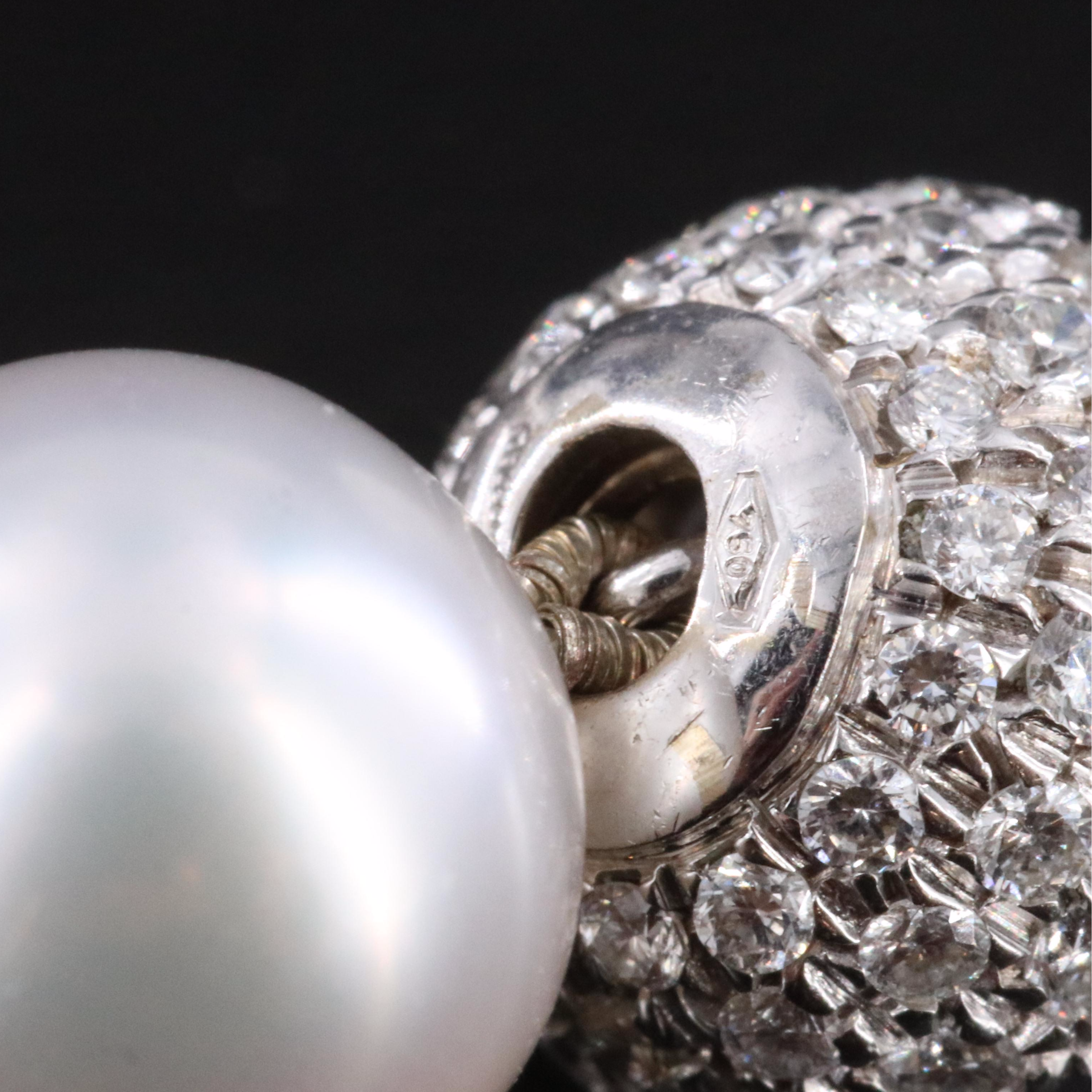 Graduated South Sea Pearl Necklace with 18K 1.00 CTW Diamond Pavé Ball Clasp
