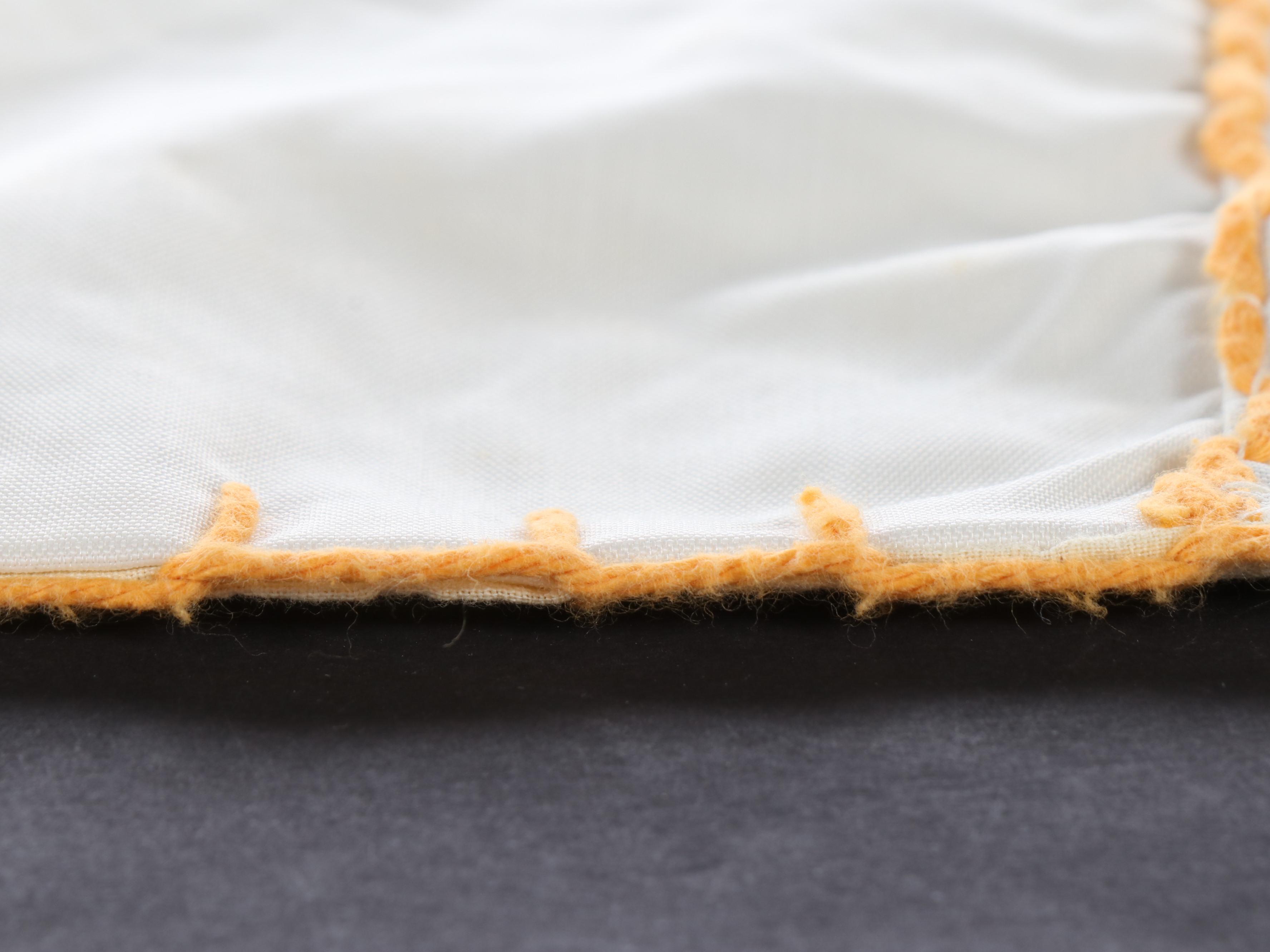 Custom Crazy Quilt Style Blanket with Couched Yarn Outlines