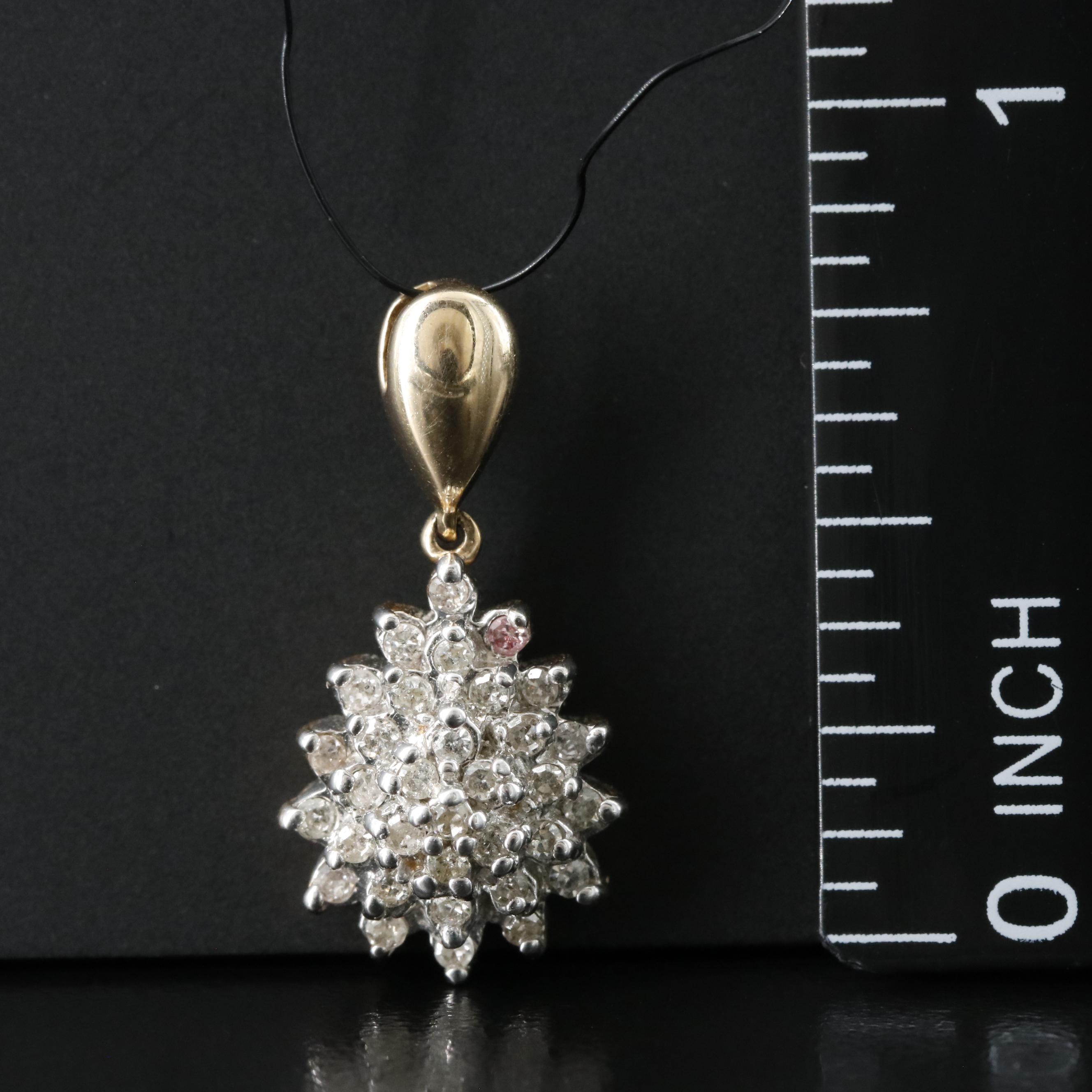 10K 0.33 CTW Diamond Pendant