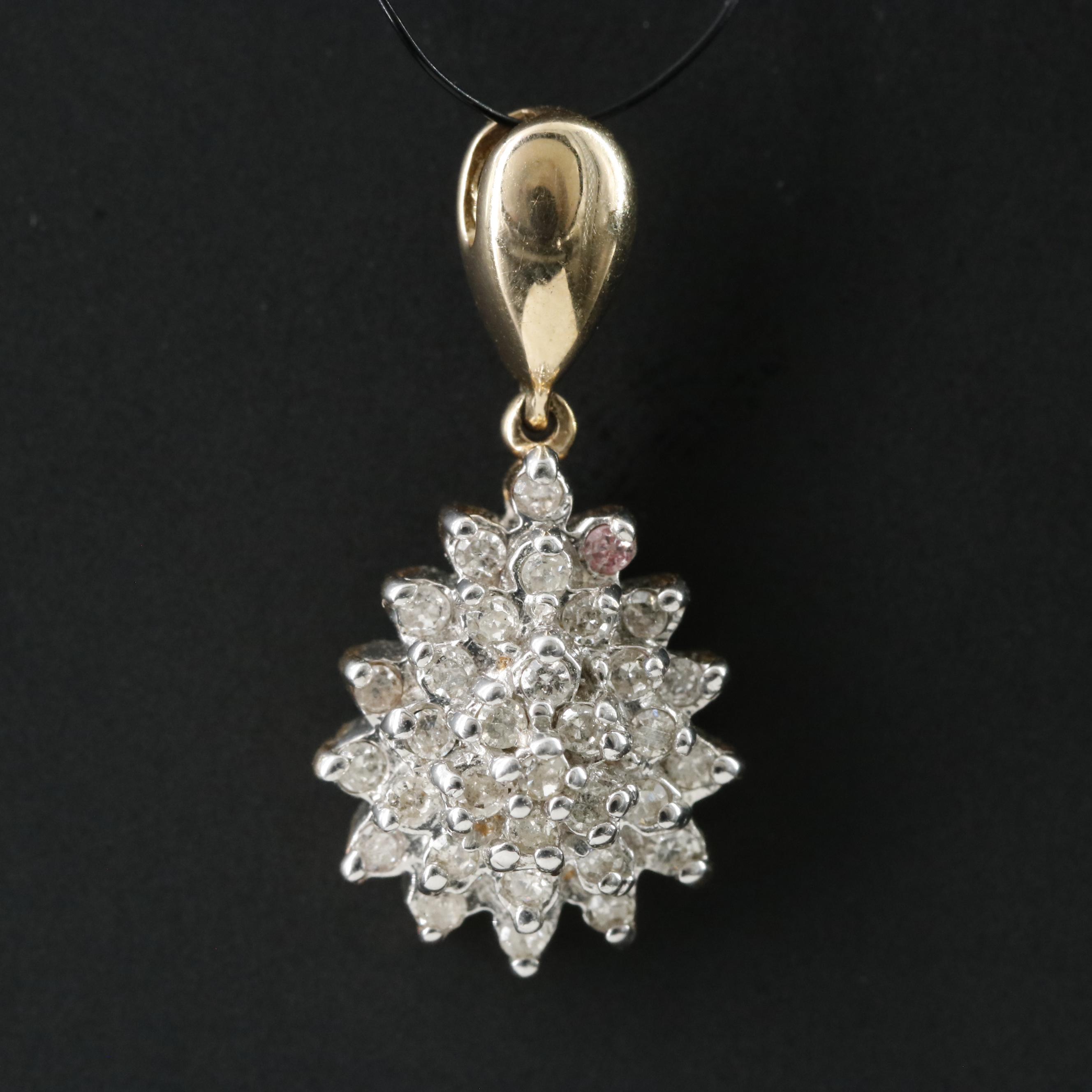 10K 0.33 CTW Diamond Pendant