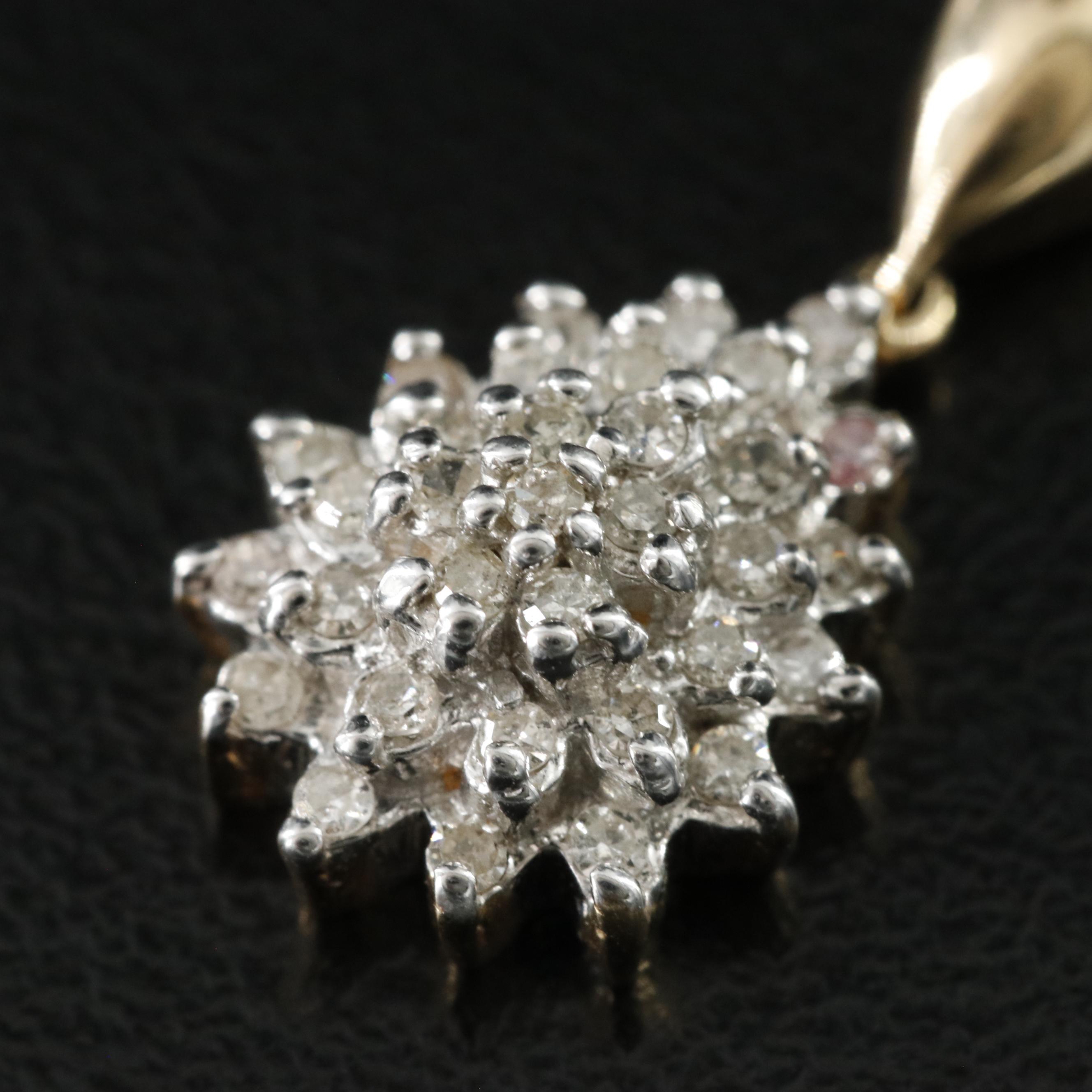 10K 0.33 CTW Diamond Pendant