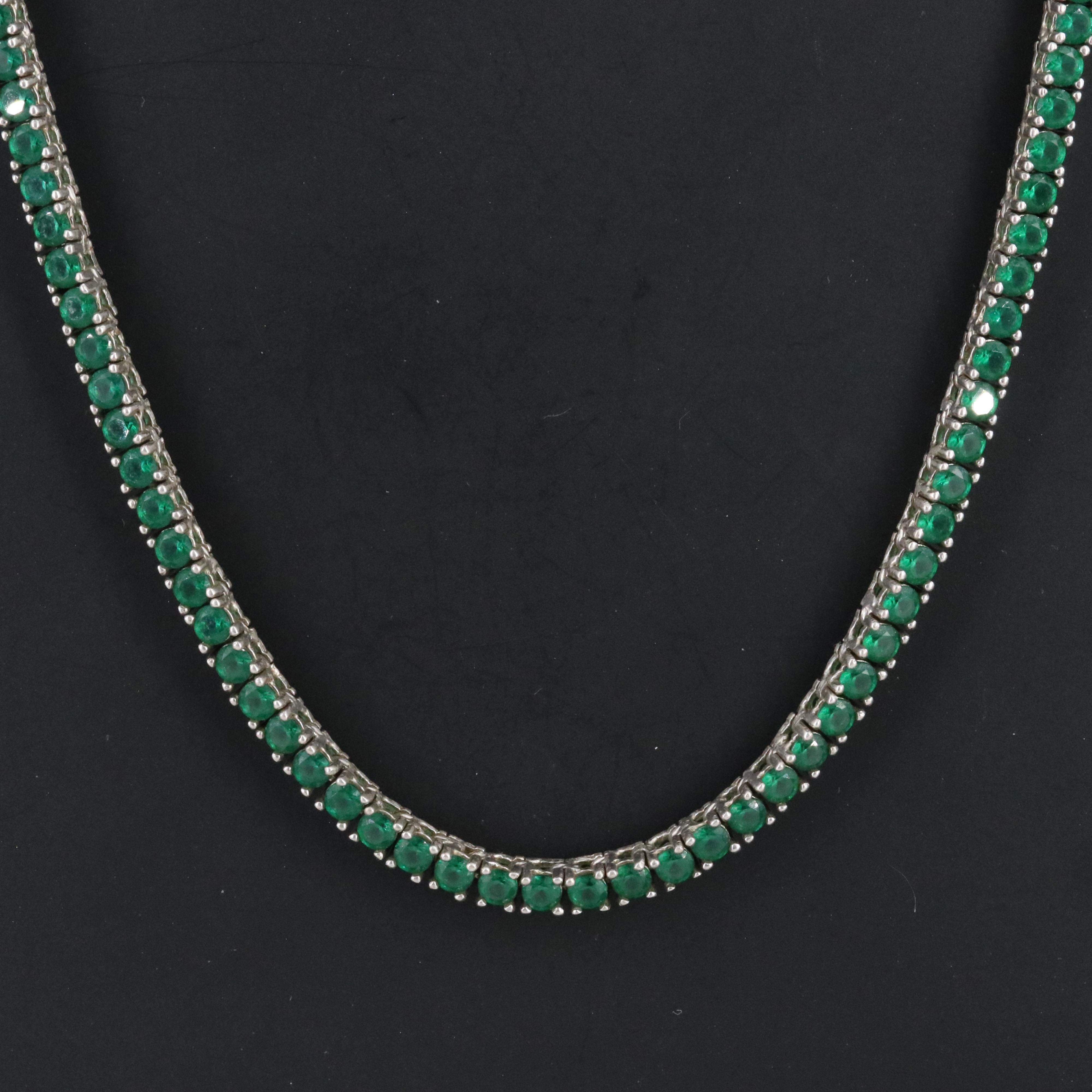 Nicki Roxx Sterling Glass Necklace