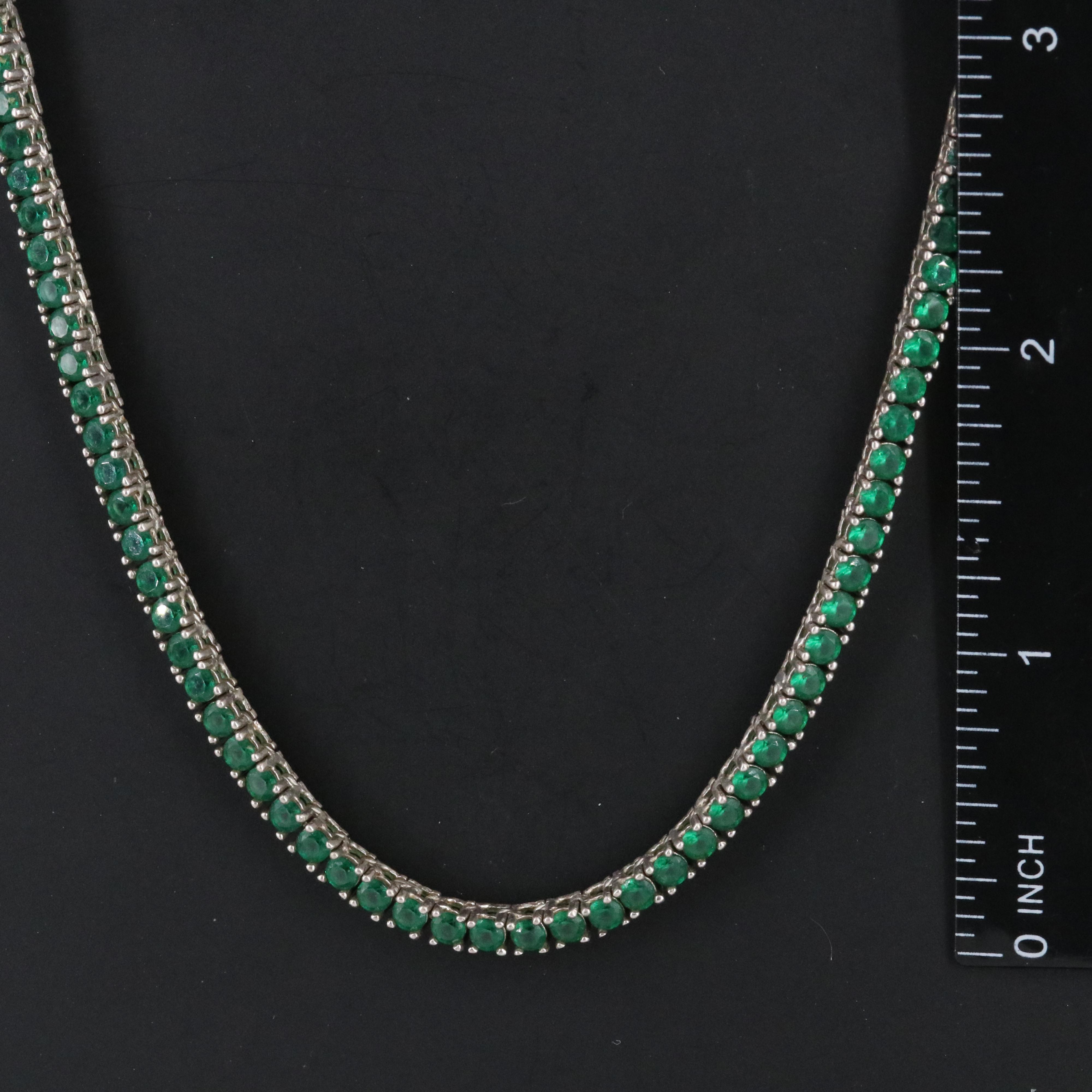 Nicki Roxx Sterling Glass Necklace