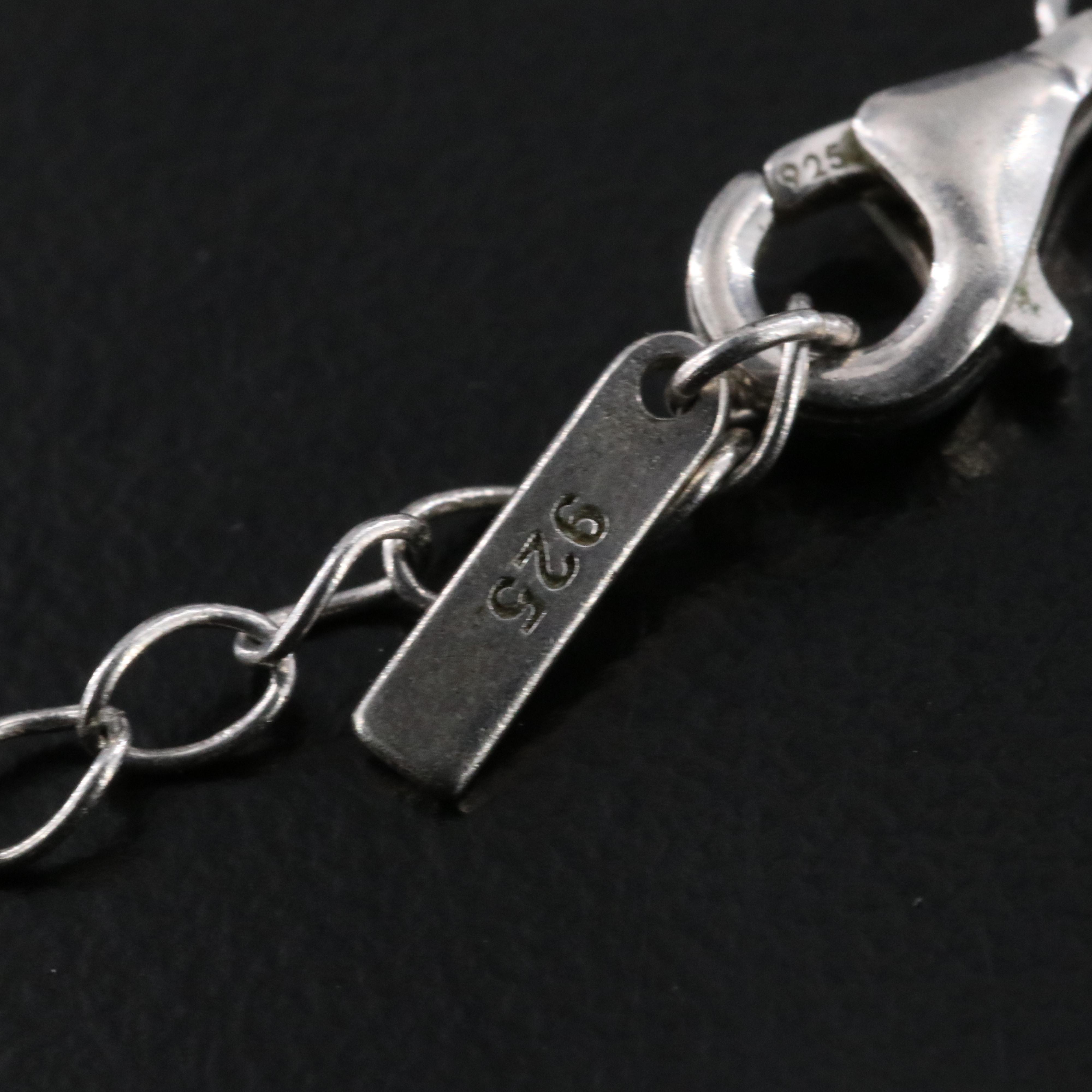 Nicki Roxx Sterling Glass Necklace