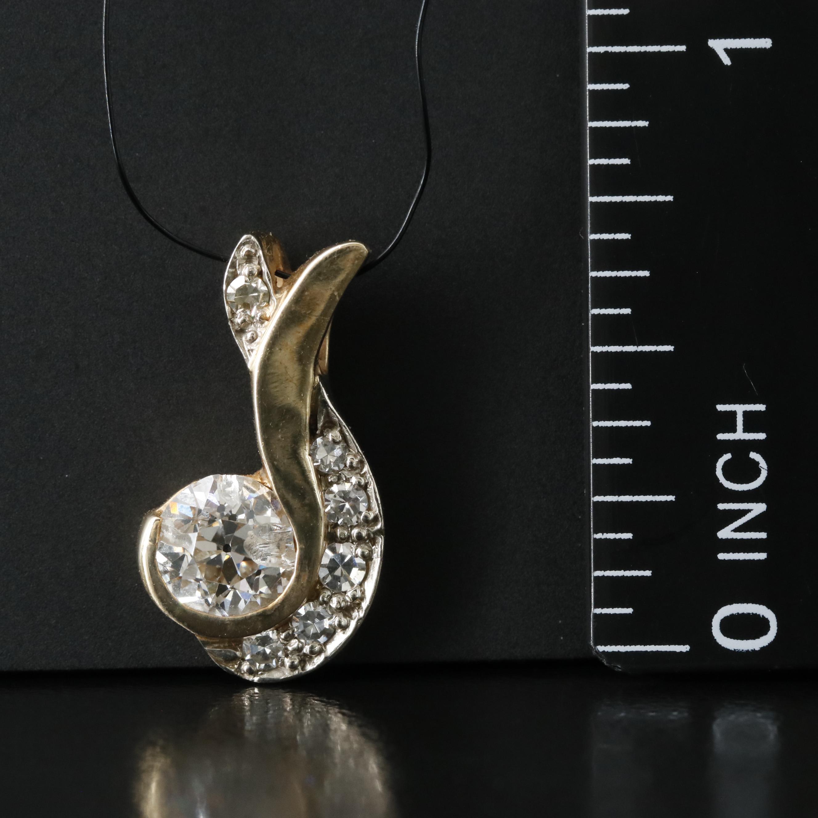 14K 1.20 CTW Diamond Pendant