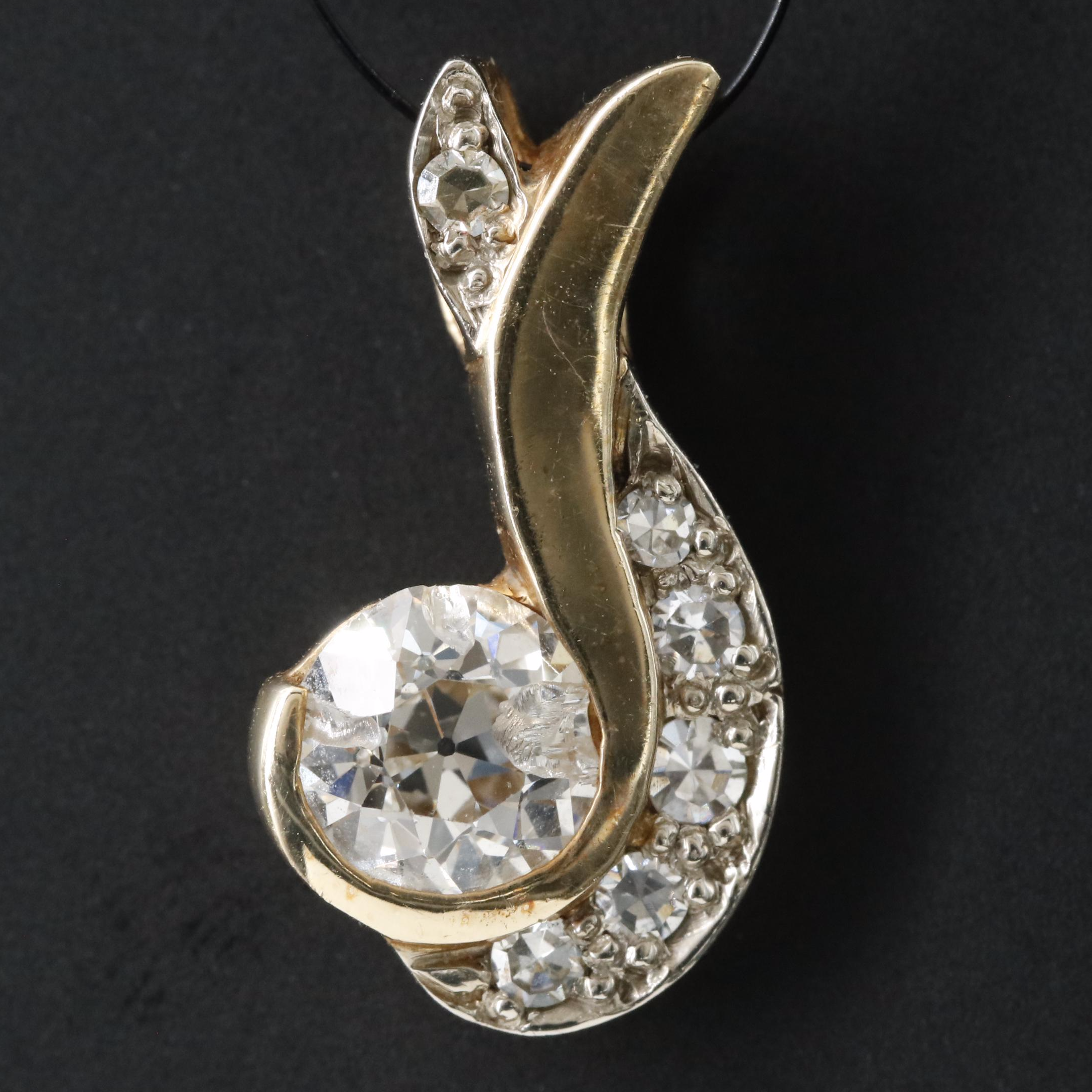 14K 1.20 CTW Diamond Pendant
