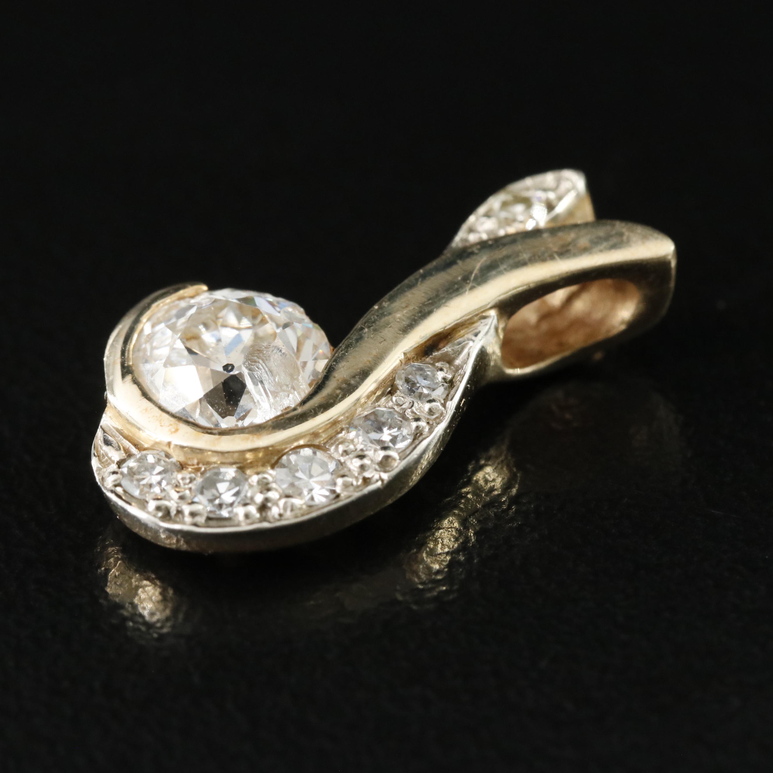14K 1.20 CTW Diamond Pendant