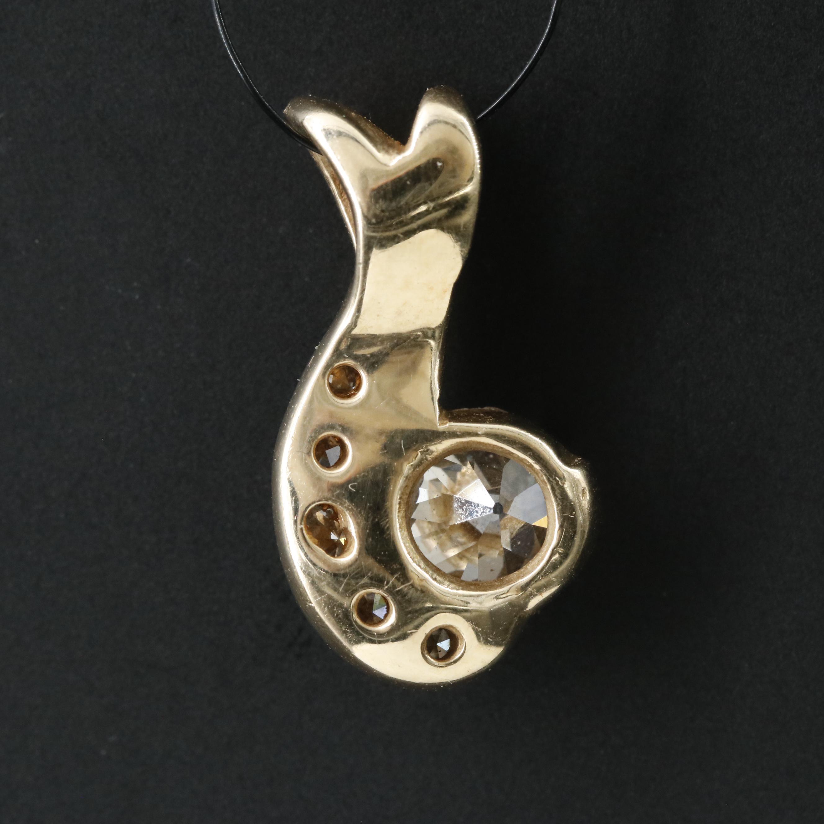 14K 1.20 CTW Diamond Pendant