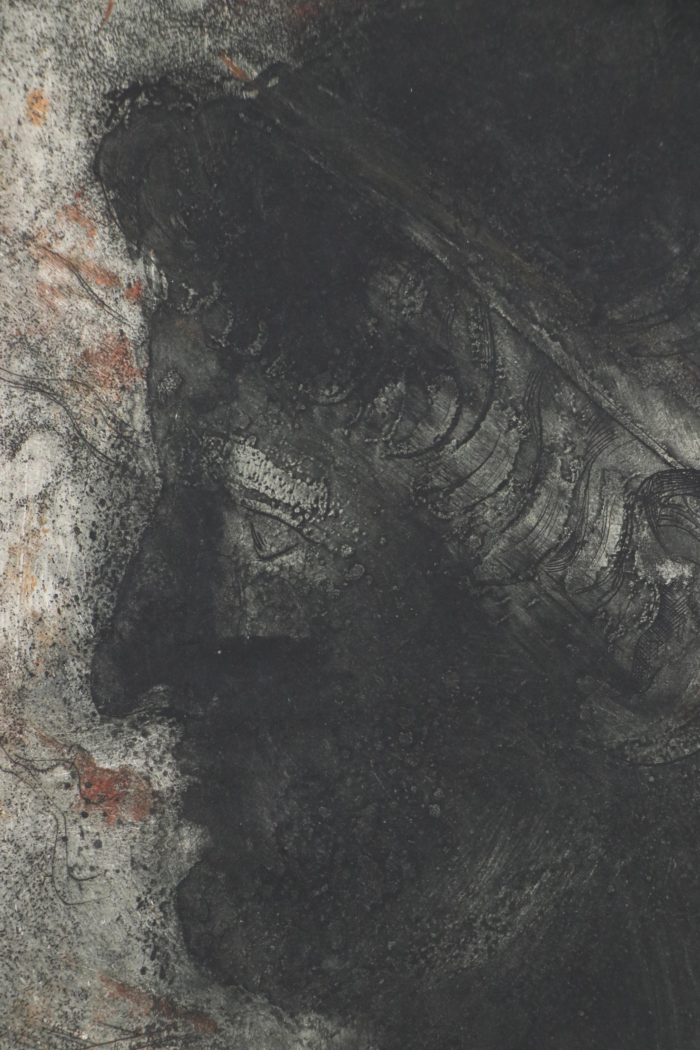 Chris Ritter Set of Two Portrait Etchings "Nero," Circa 1945