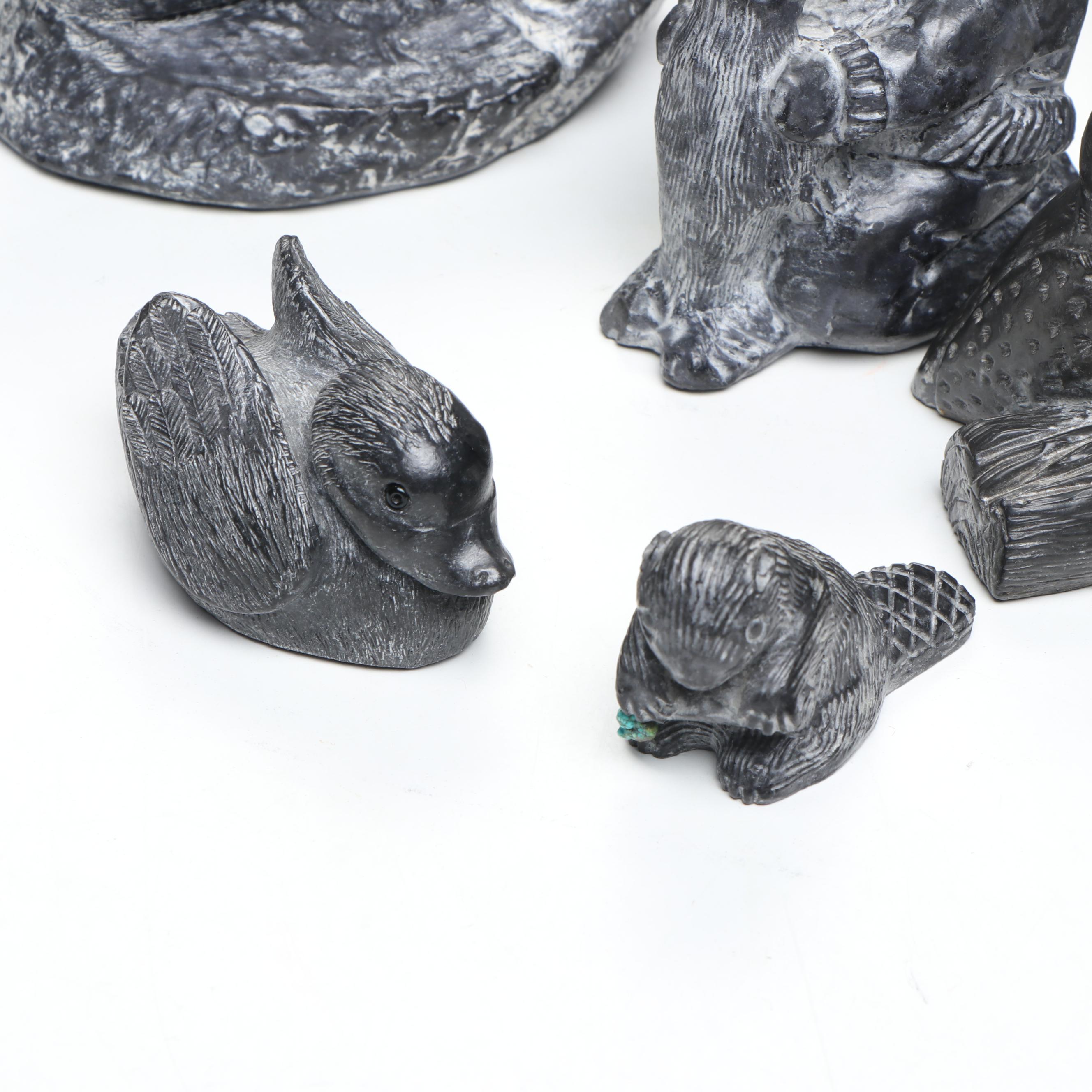 Canada Wolf Originals Owl, Seal, Bear Cubs and Native Alaskan Figures