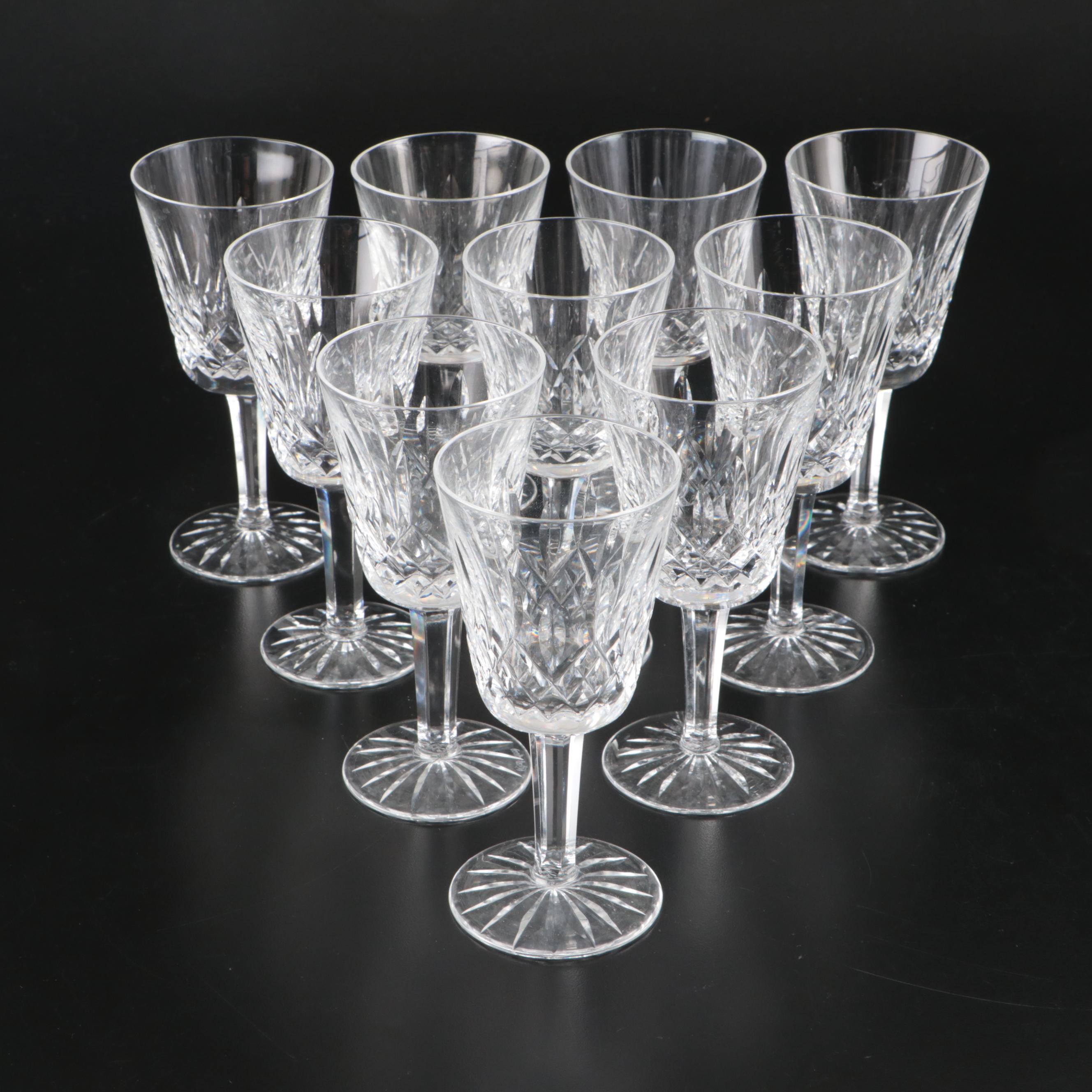 Waterford Crystal "Lismore" White Wine Glasses