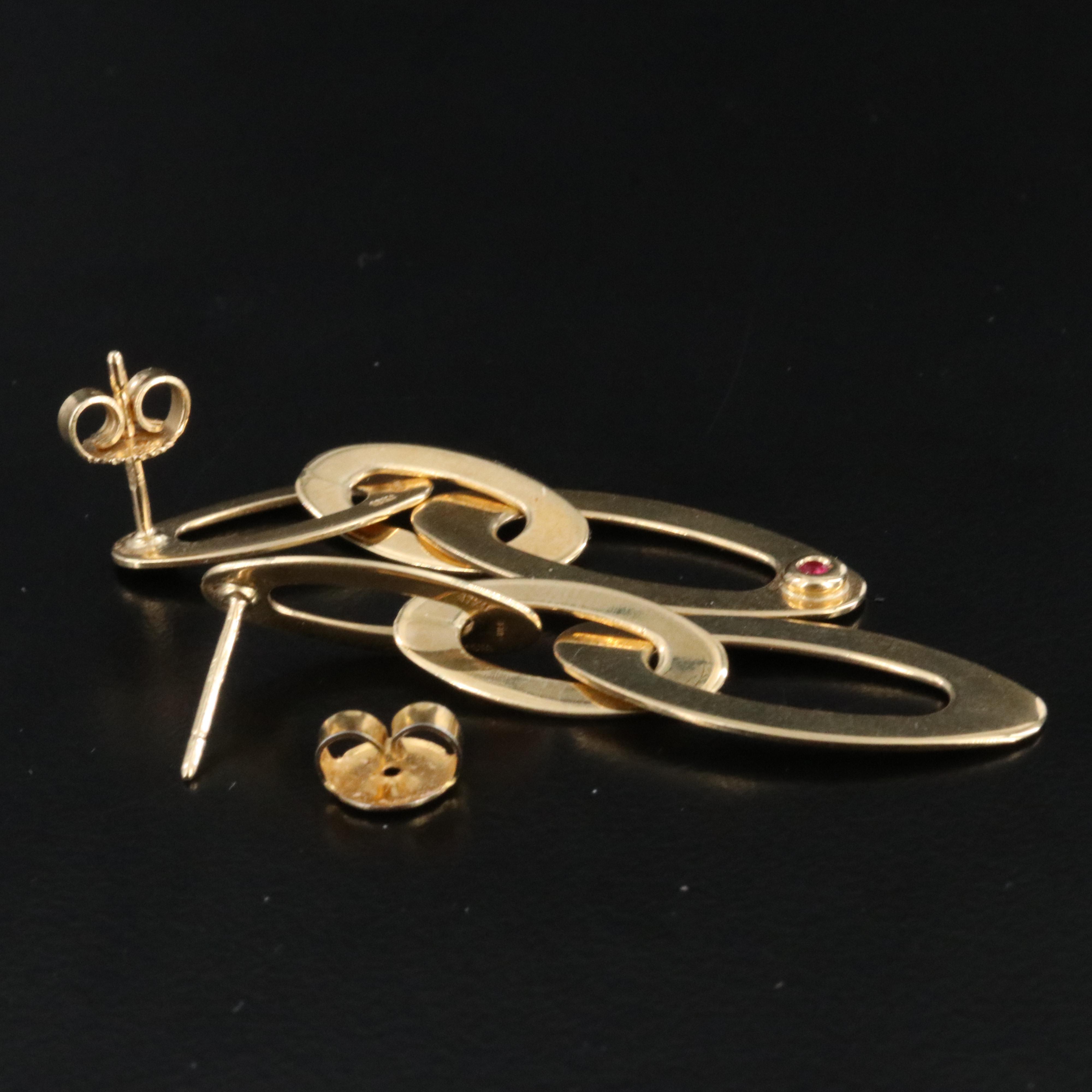 Roberto Coin Chic and Shine 18K Oval Earrings