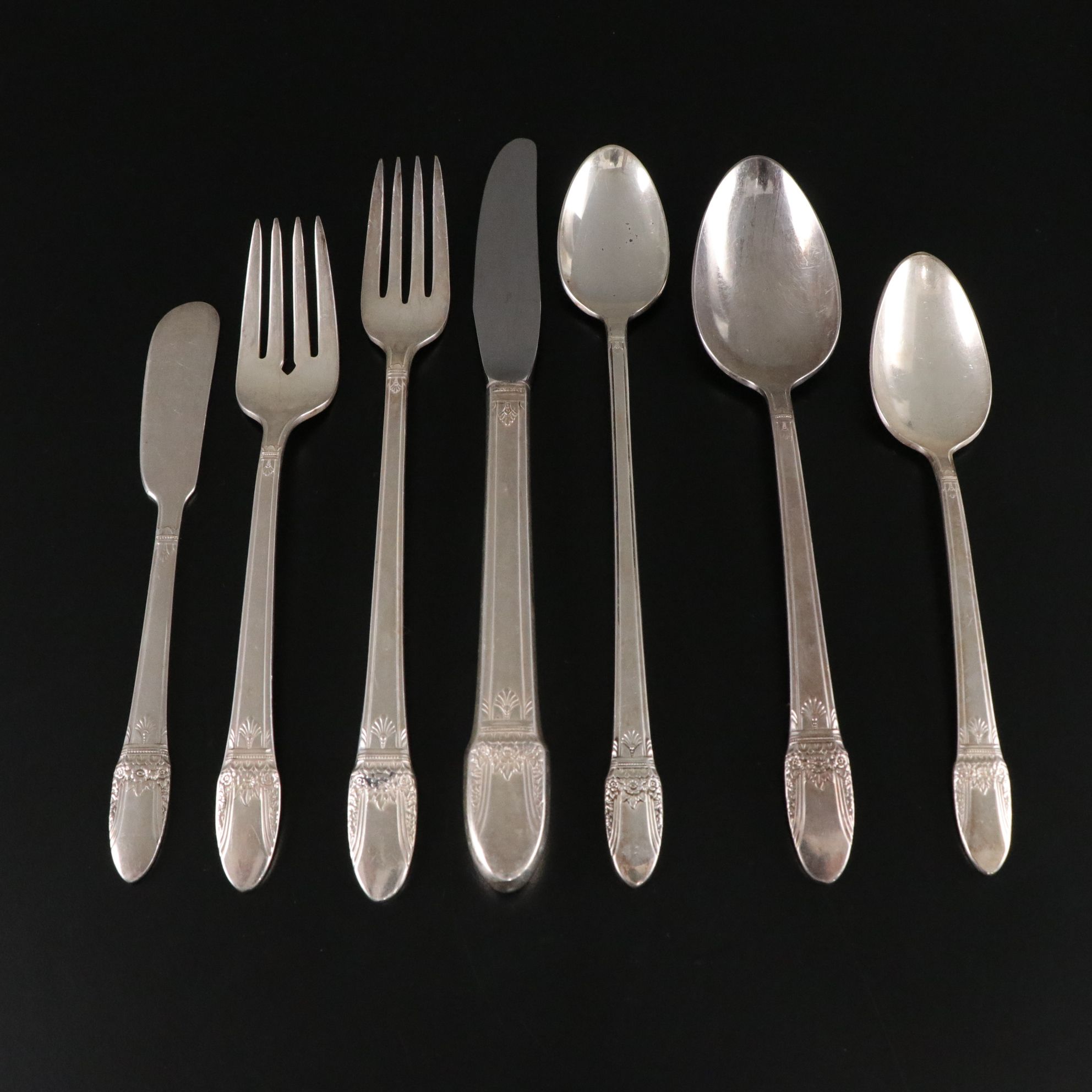 Rogers Bros. "First Love" Silver Plate Flatware Set with Case