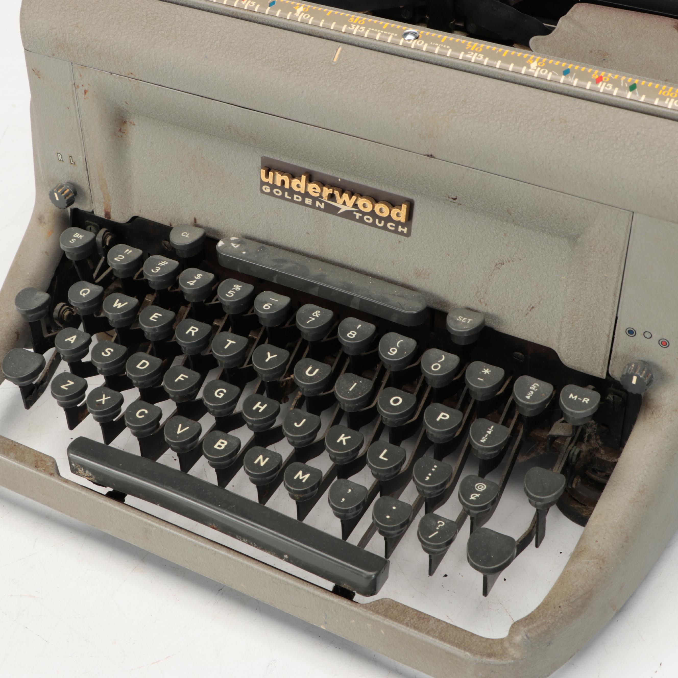 Underwood Limited Golden Touch Portable Manual Typewriter