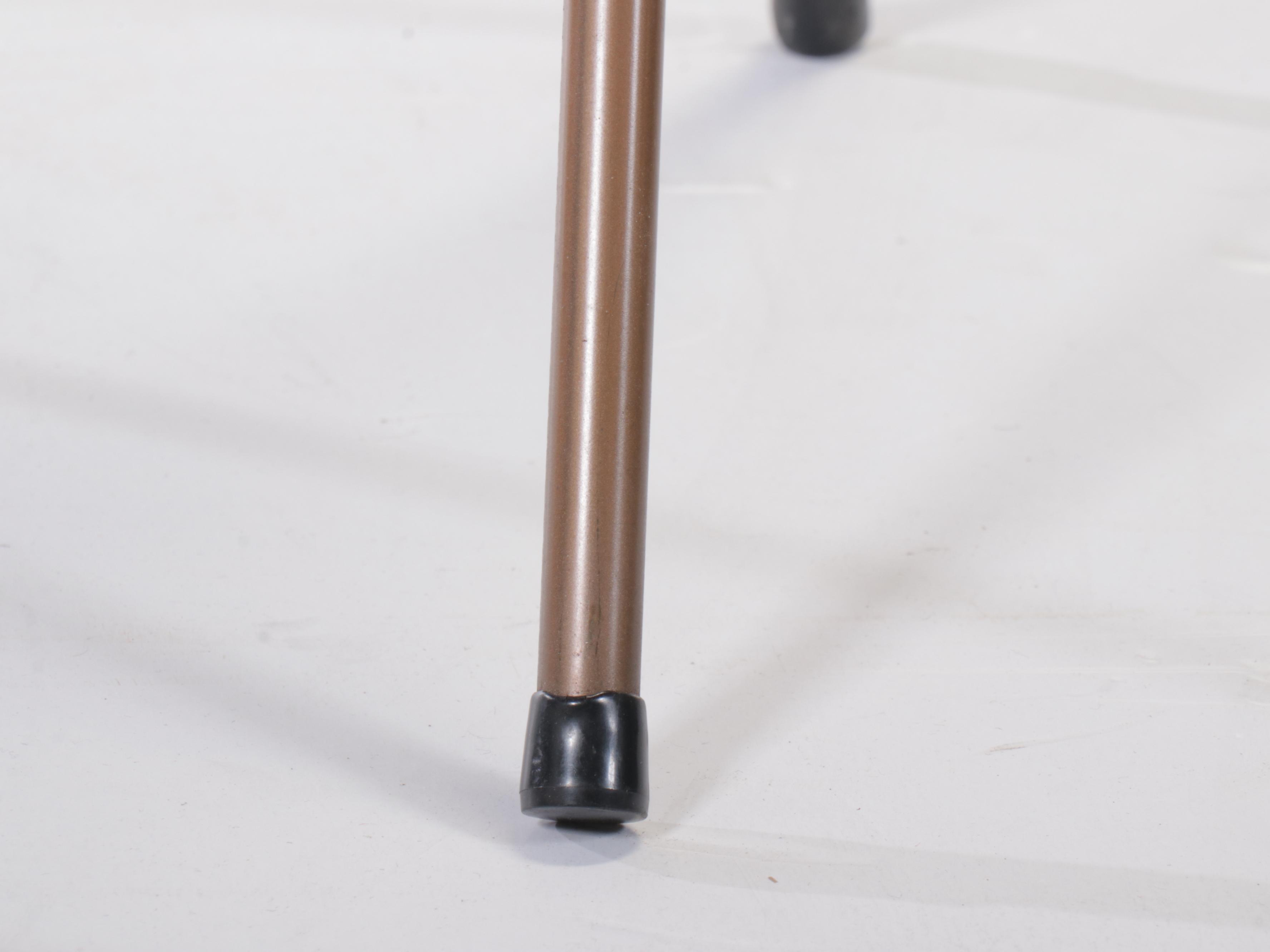 Set of Four Floral Caldak Painted Metal Tray Tables