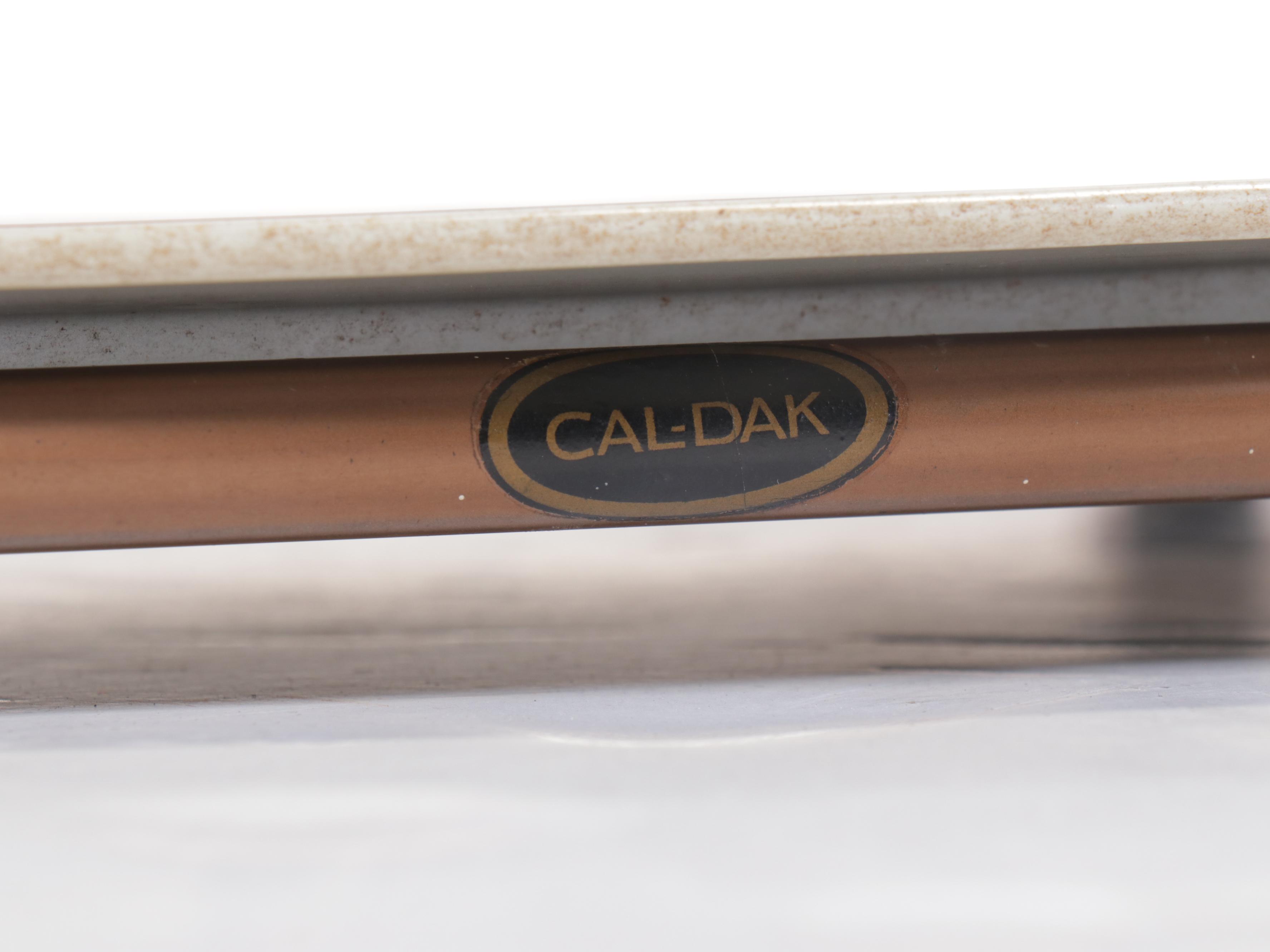 Set of Four Floral Caldak Painted Metal Tray Tables