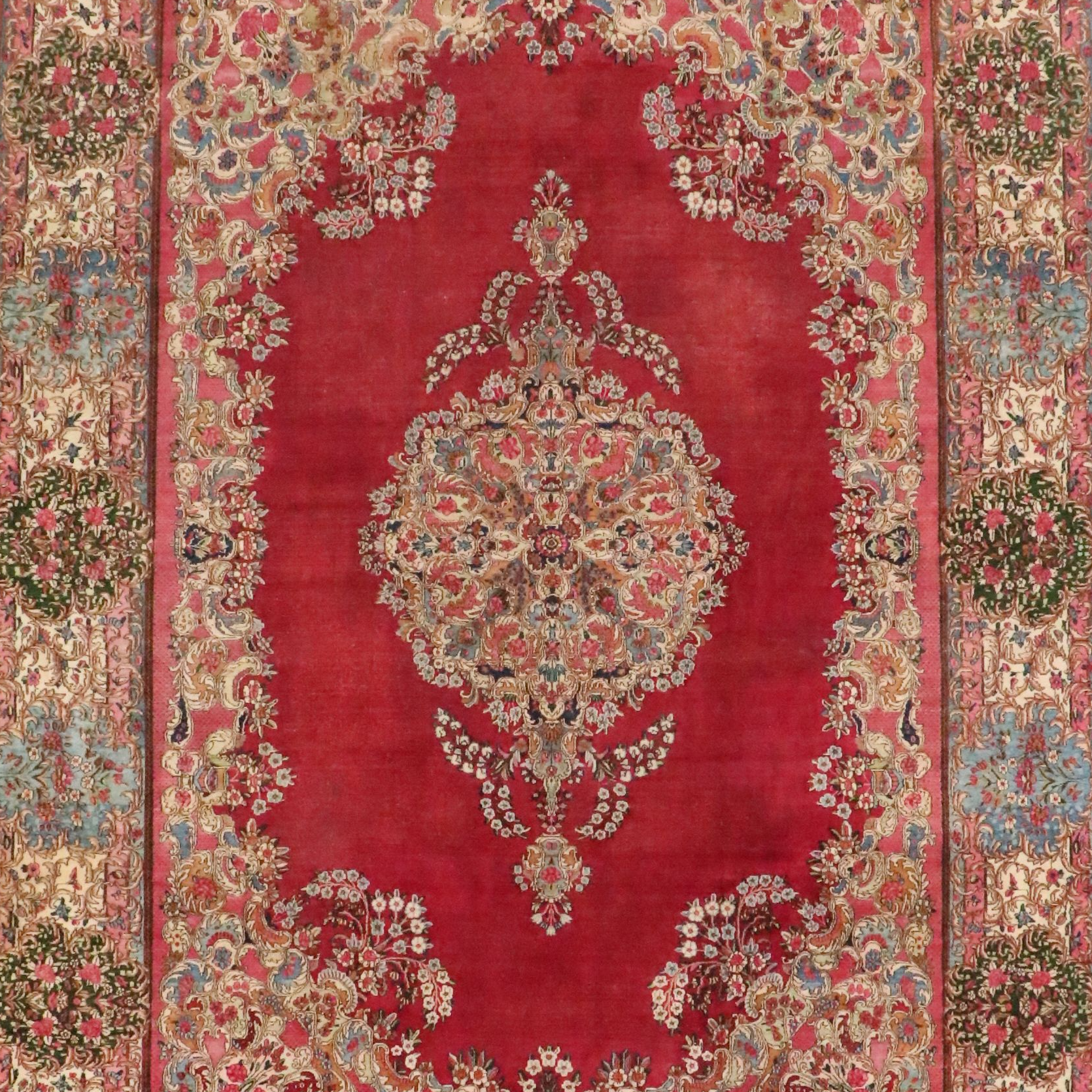 9'10 x 14'5 Hand-Knotted Persian Kashmar Room-Sized Rug