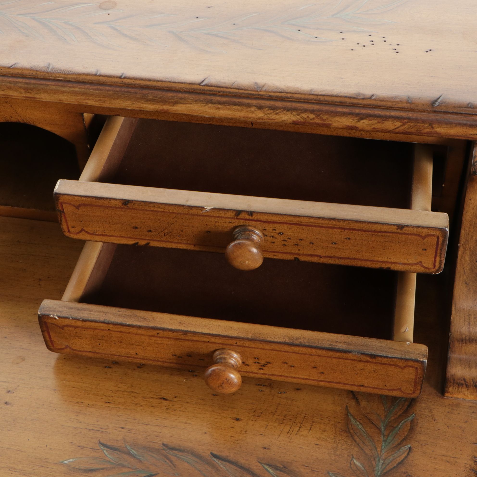 French Provincial Style Hand-Decorated Writing Desk