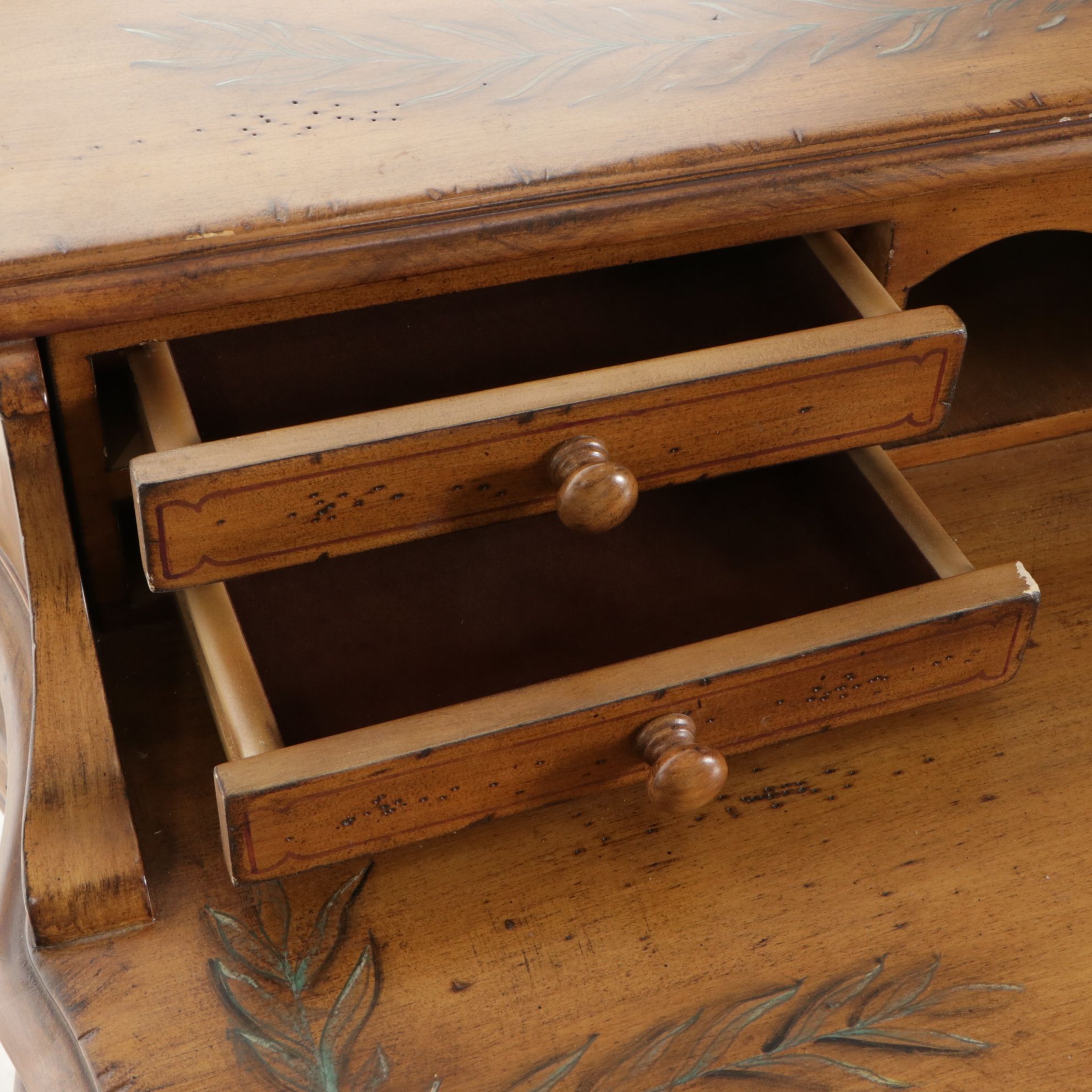 French Provincial Style Hand-Decorated Writing Desk