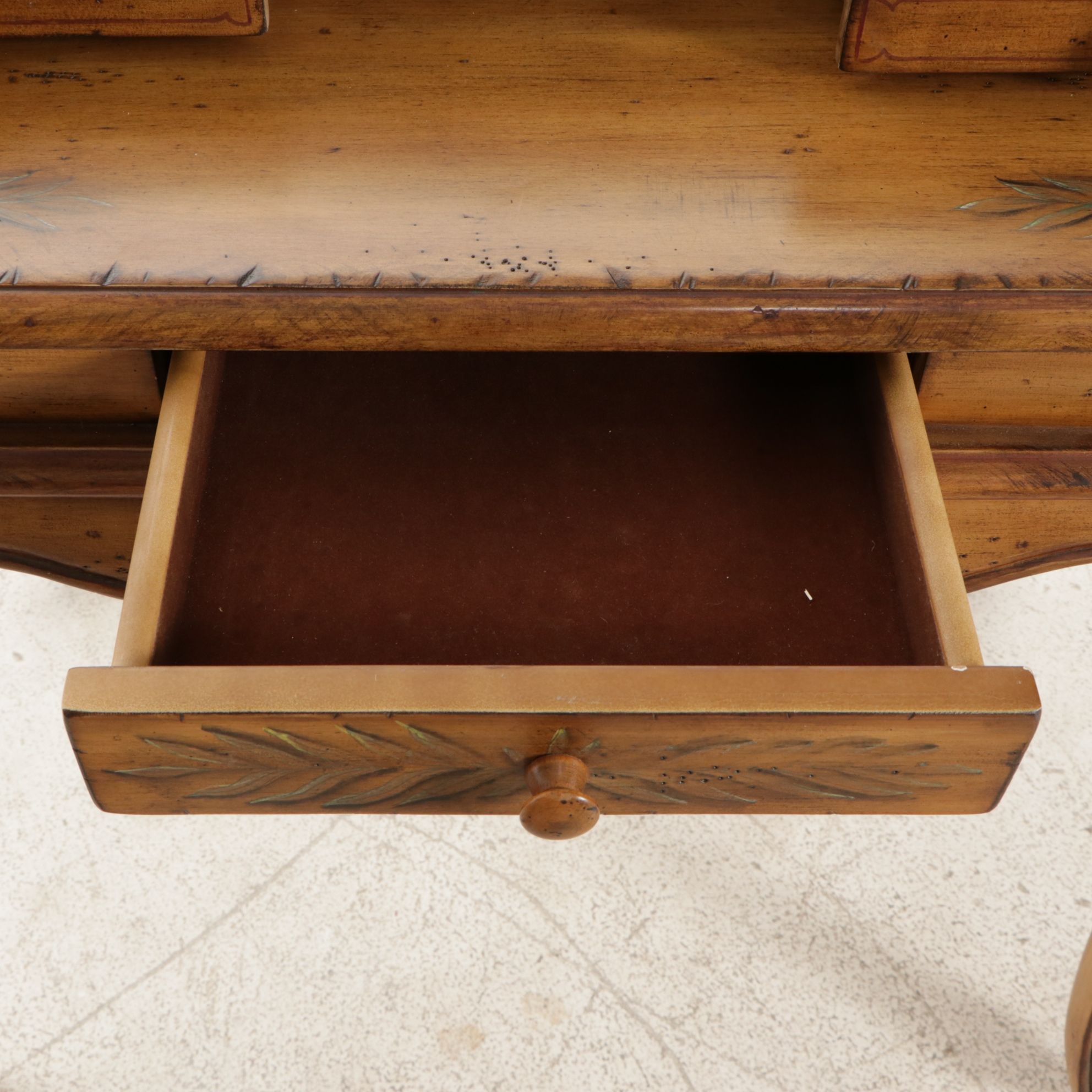 French Provincial Style Hand-Decorated Writing Desk