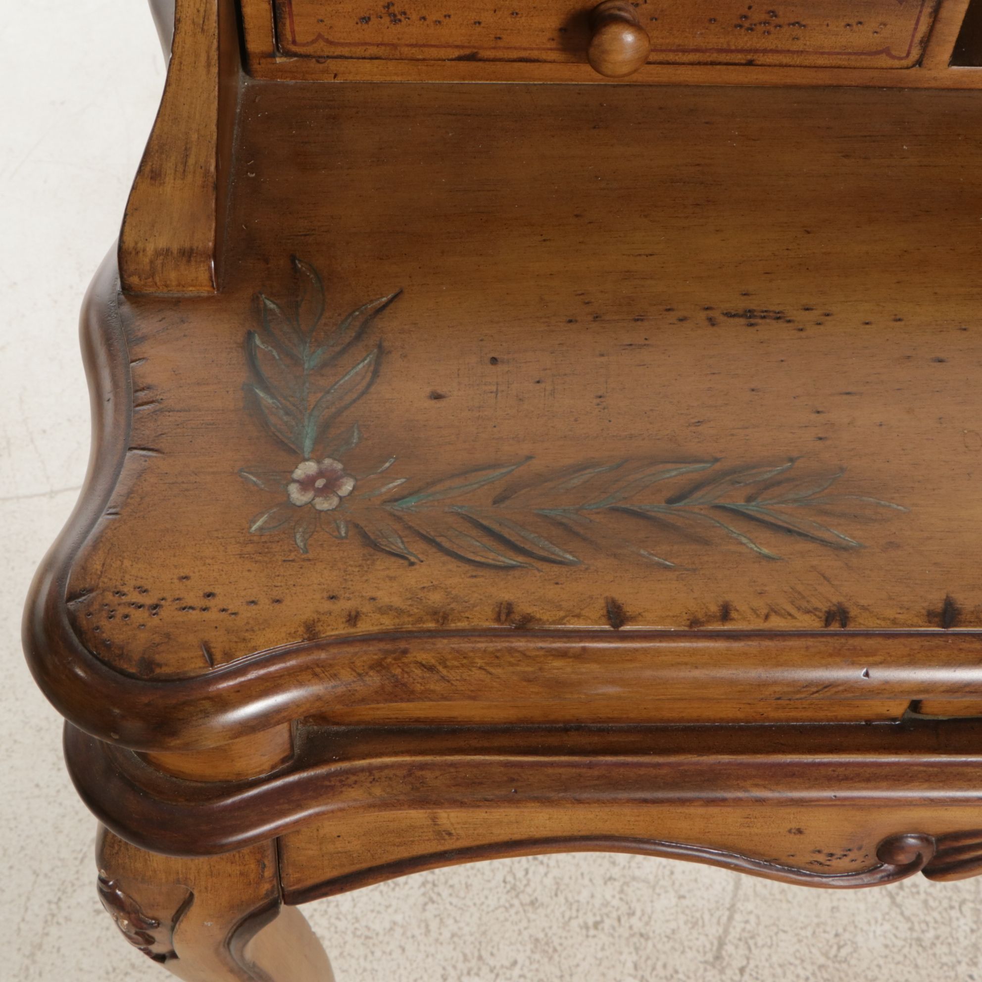 French Provincial Style Hand-Decorated Writing Desk