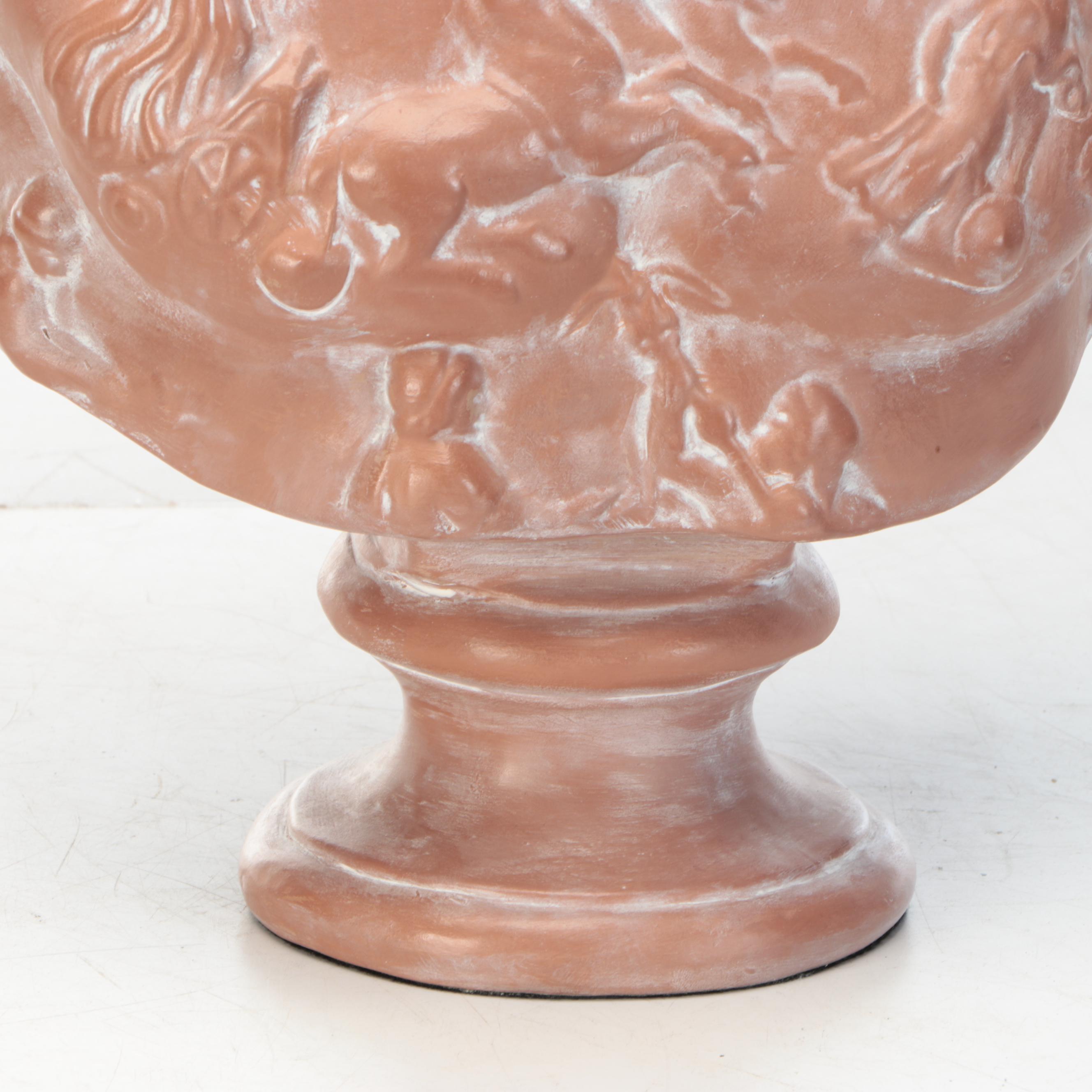 Augustus of Prima Porta Italian Earthenware Bust