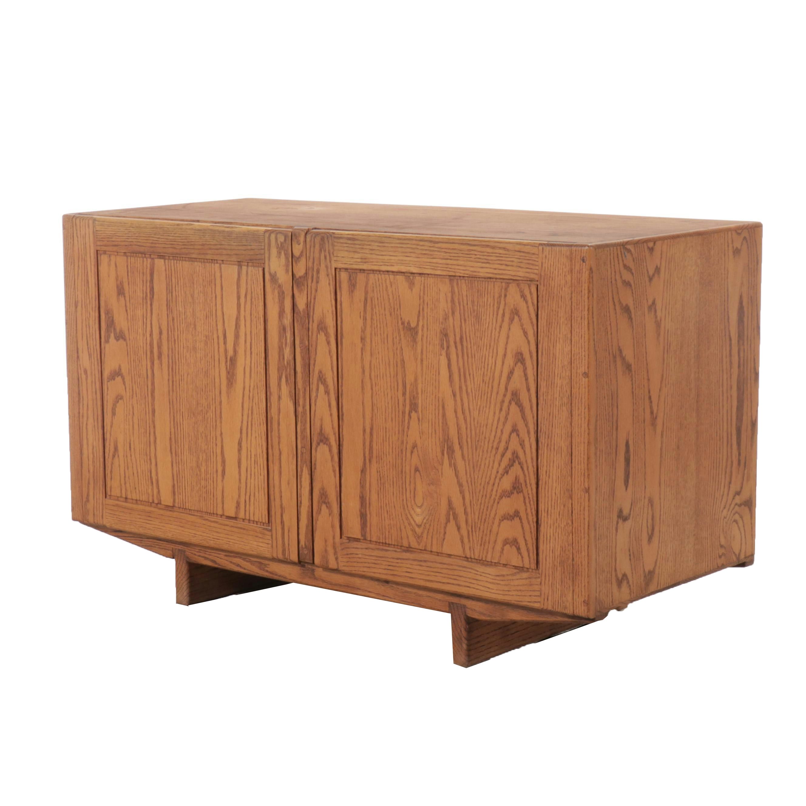 Italian Modern Style Oak Entertainment Cabinet